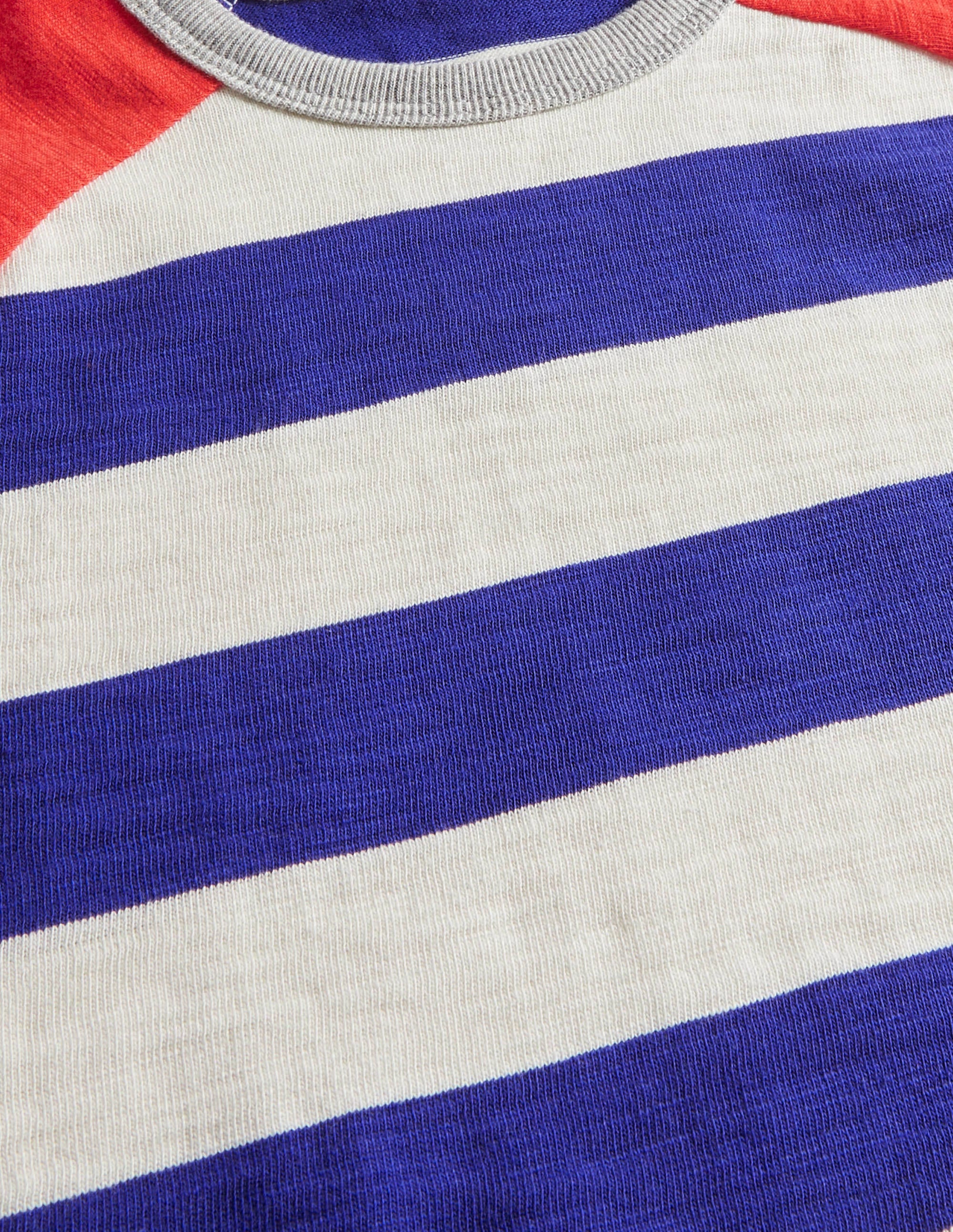 Raglan T-Shirt-Starboard Blue/Strawberry Red - Image 3