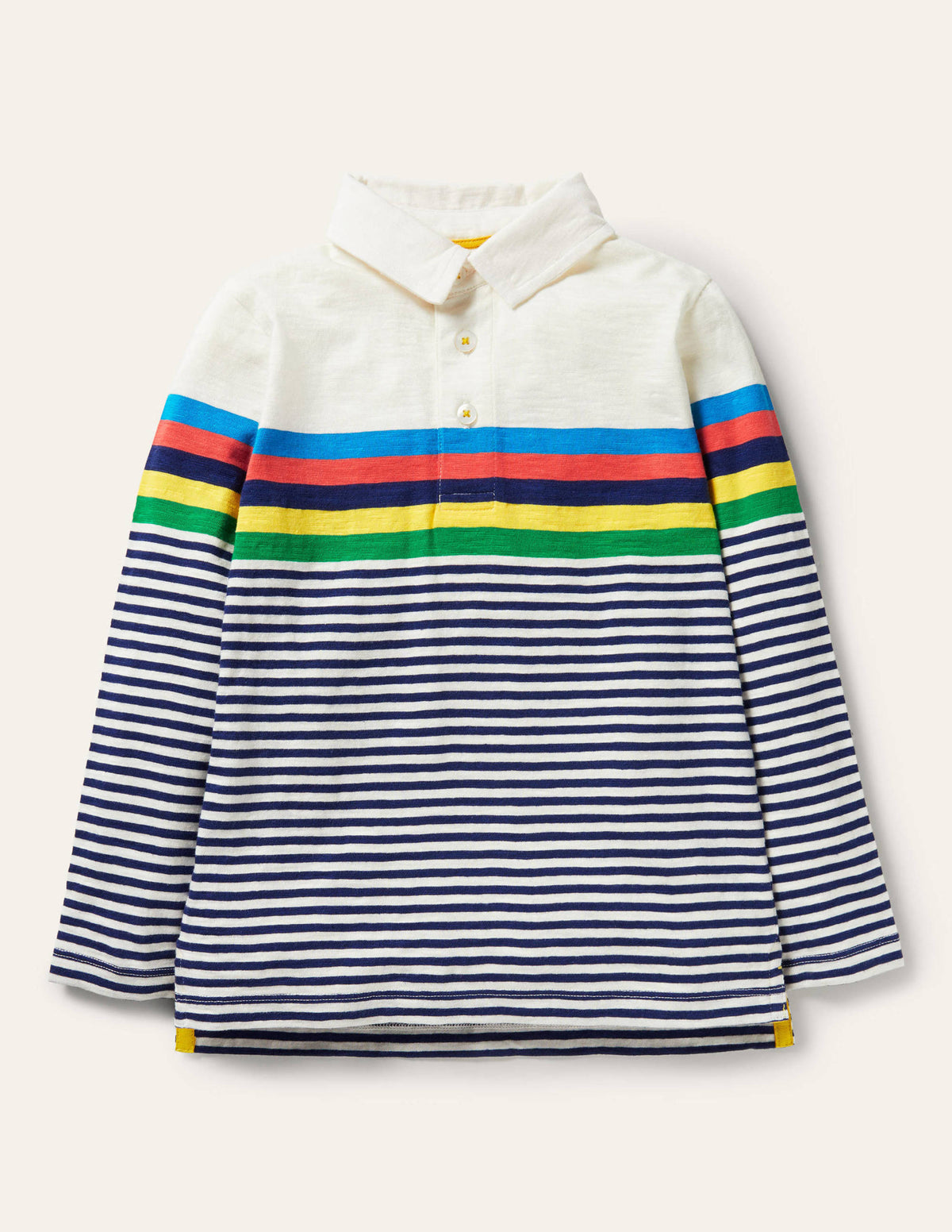 Supersoft Jersey Polo-Starboard Blue/Ivory Multi - Image 1