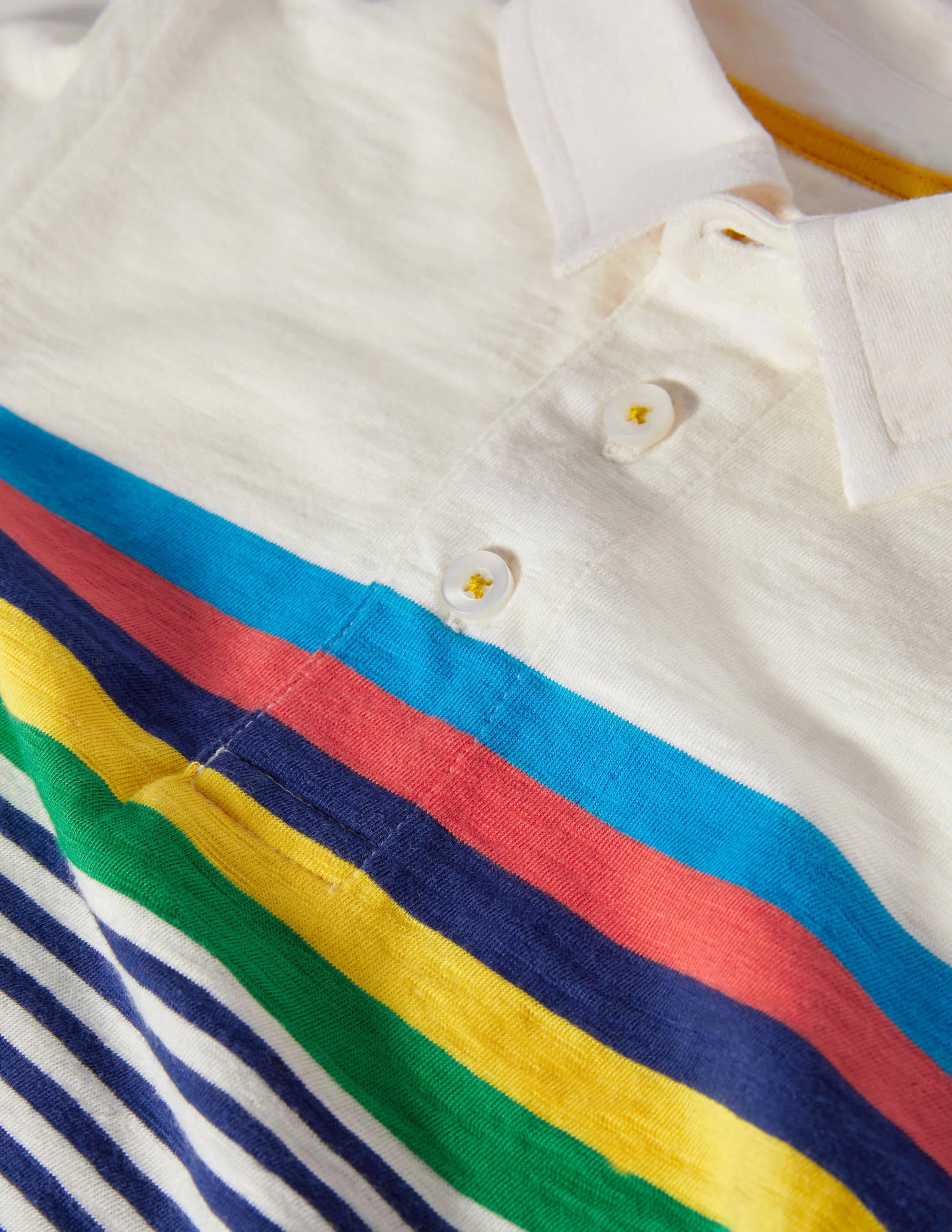 Supersoft Jersey Polo-Starboard Blue/Ivory Multi - Image 3