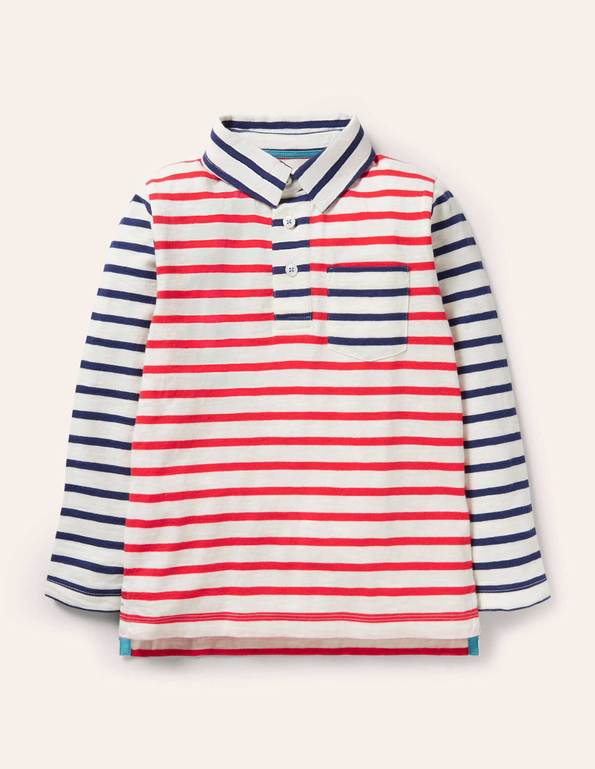 Supersoft Jersey Polo-Starboard Blue/Strawberry Red-1