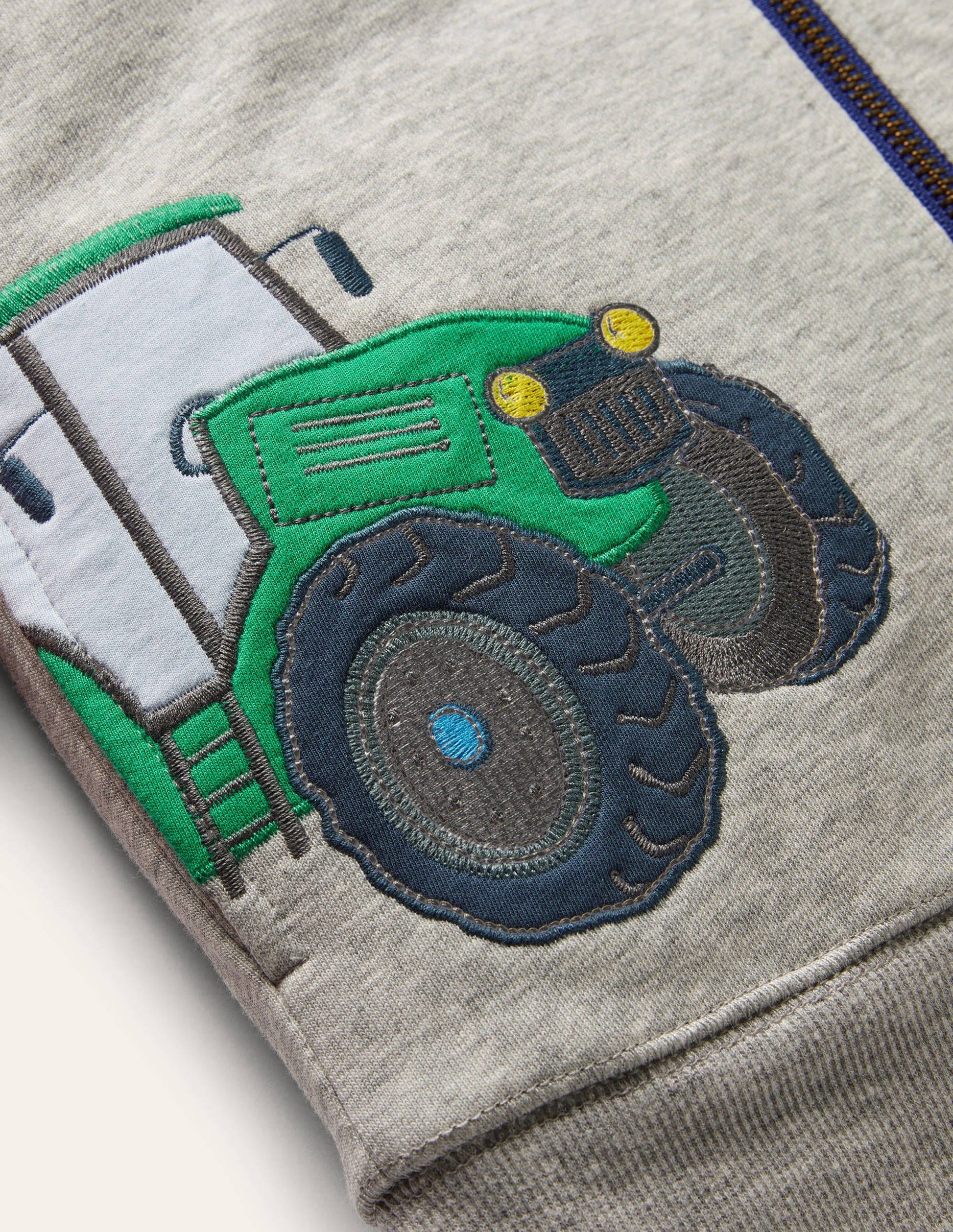 Shaggy-lined Interest Hoodie-Grey Marl Tractors-3