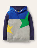 Colourblock Hoodie-Grey Marl Star