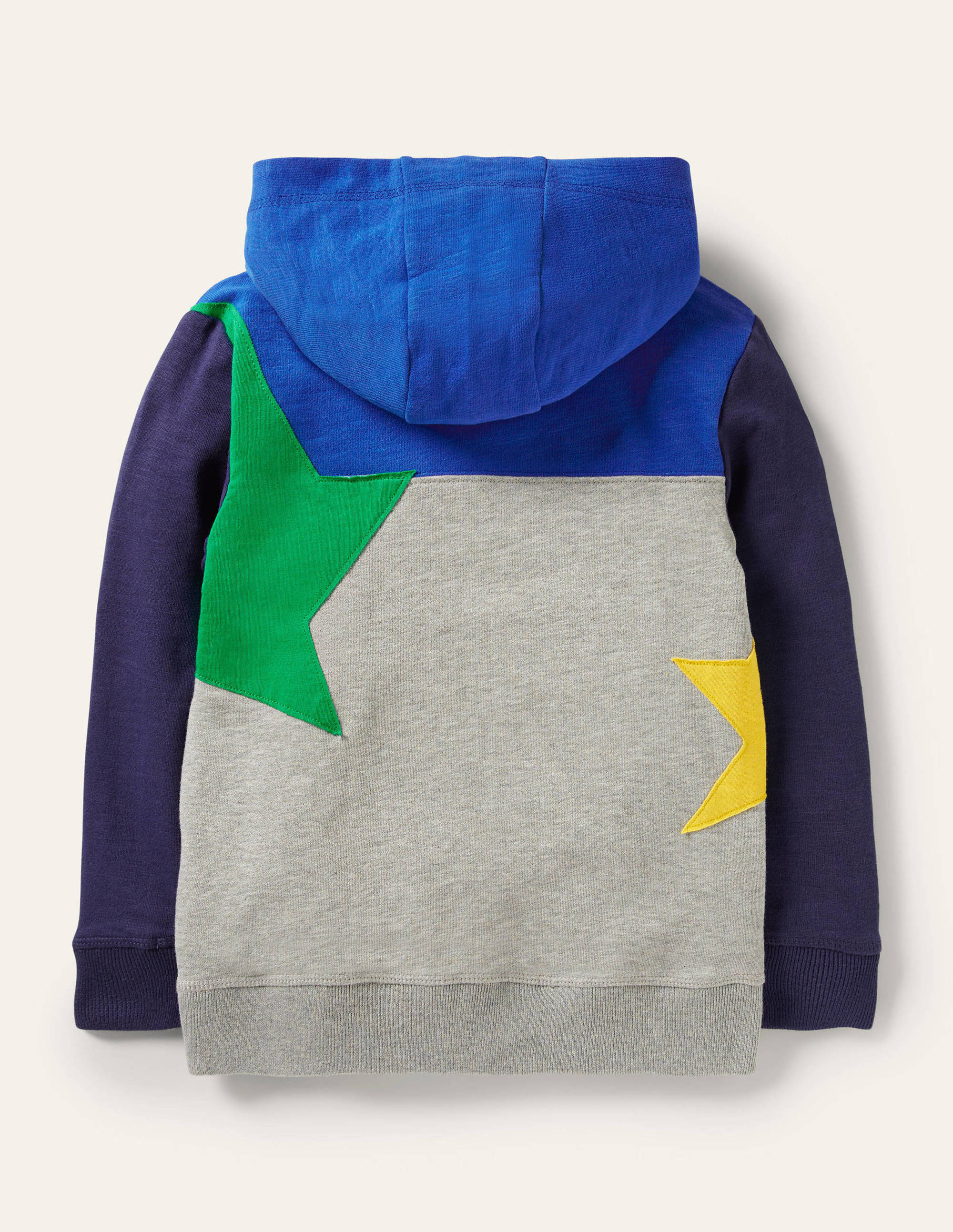 Colourblock Hoodie-Grey Marl Star - Image 2