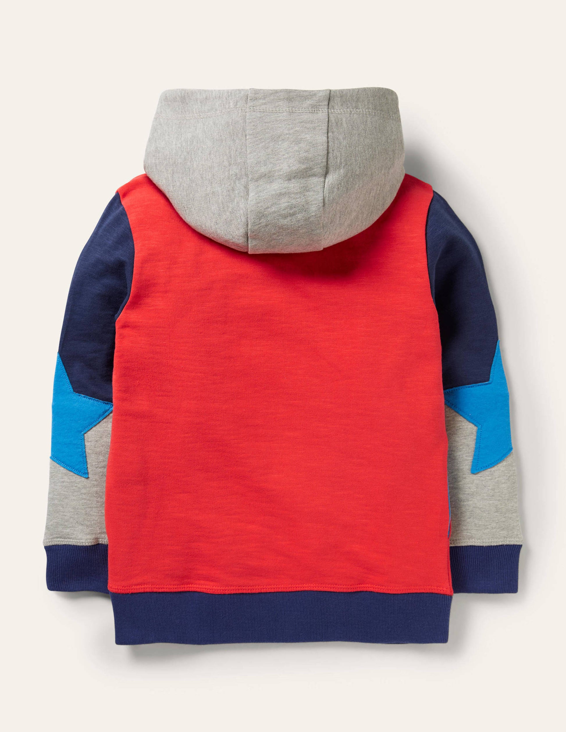 Colourblock Hoodie-Strawberry Tart Red Star-2