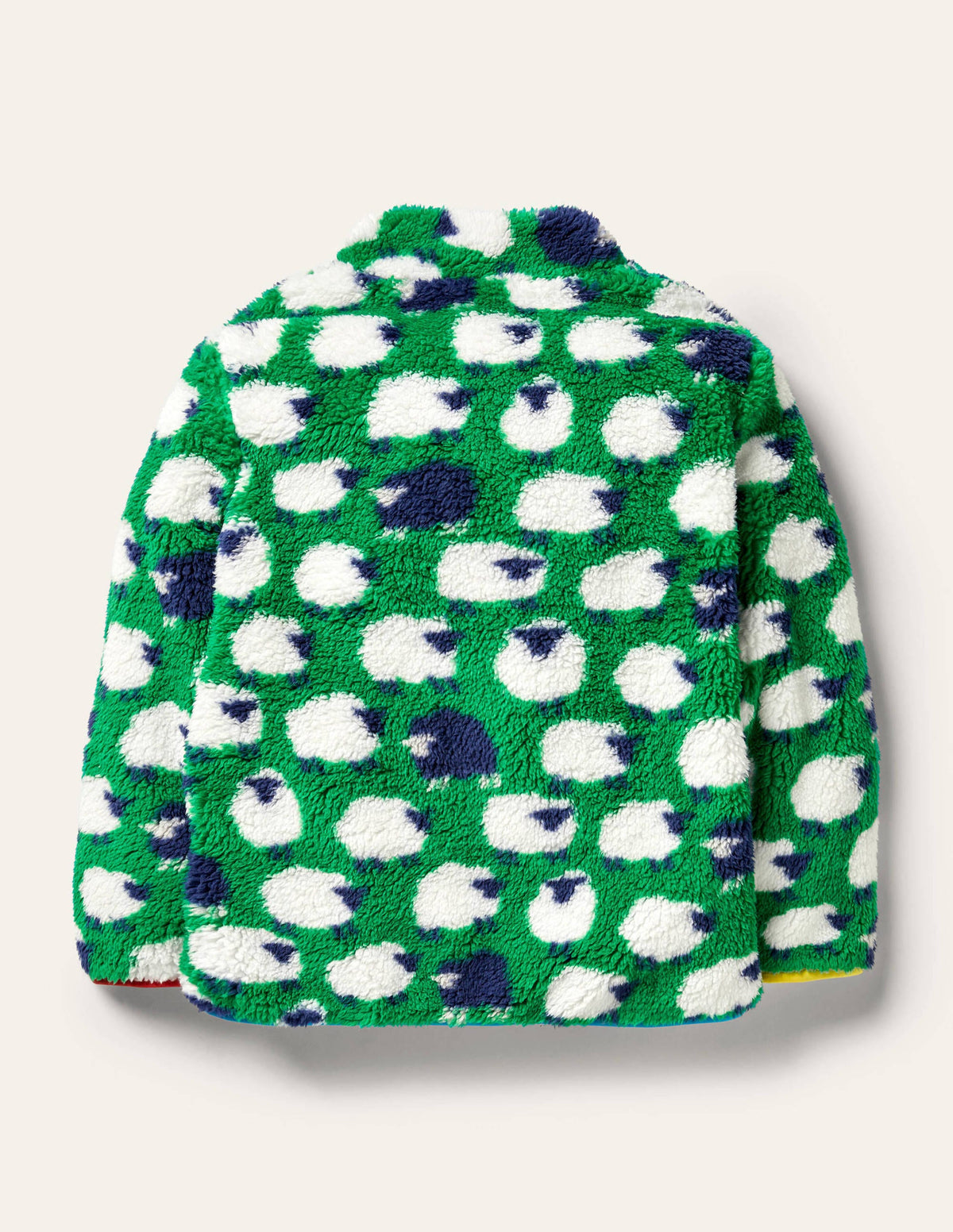 Reversible Zip-up Sweater-Green Pepper Sheep-2