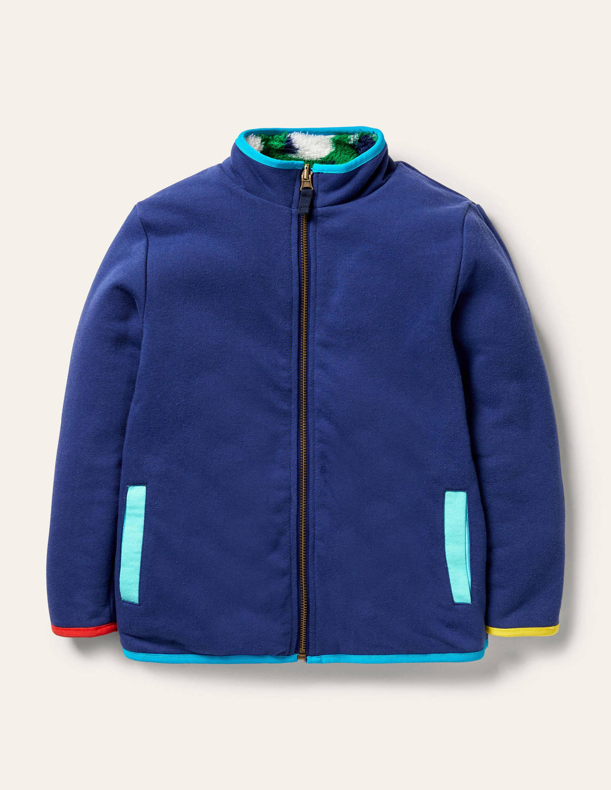 Reversible Zip-up Sweater-Green Pepper Sheep-3