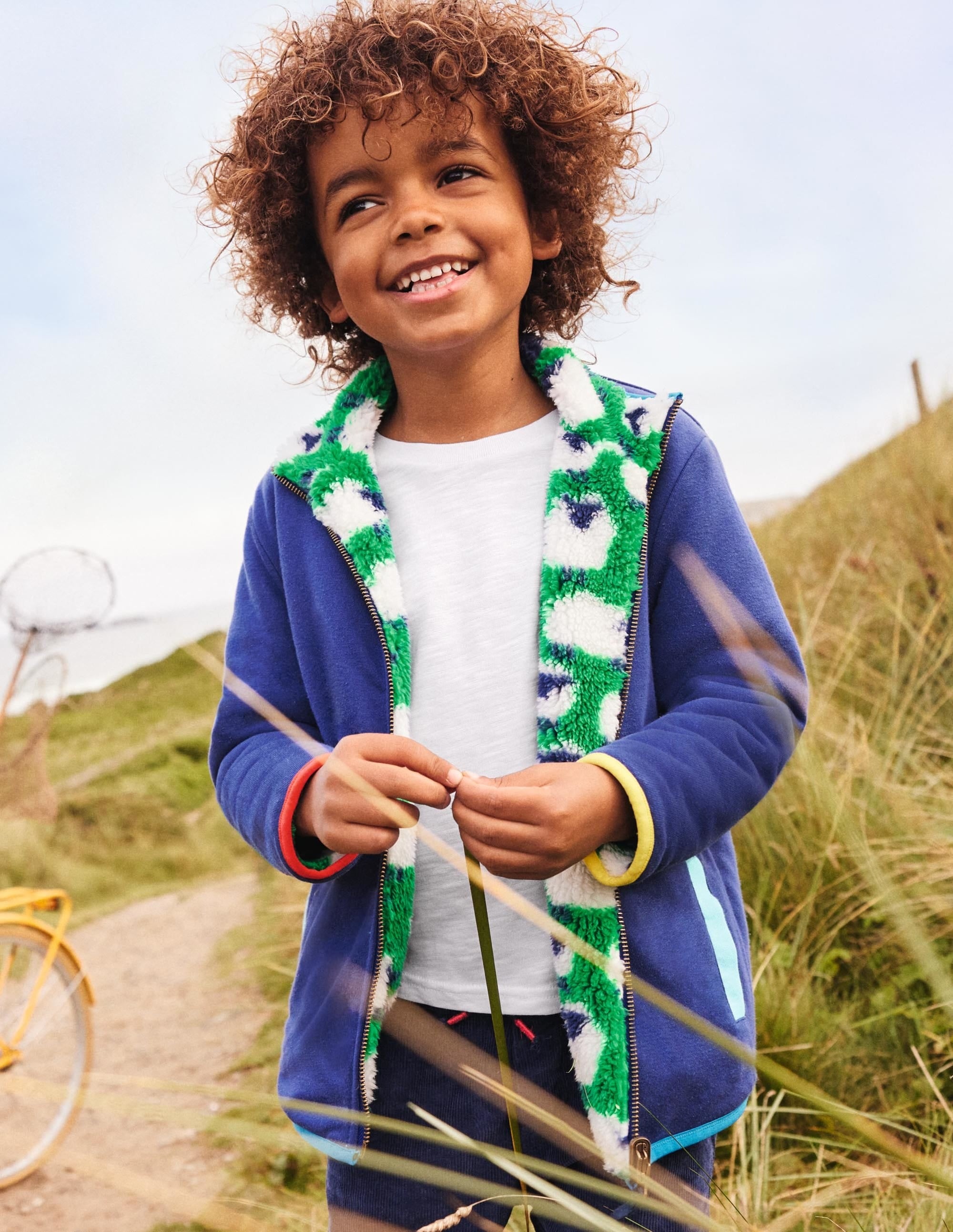 Reversible Zip-up Sweater-Green Pepper Sheep - Image 4