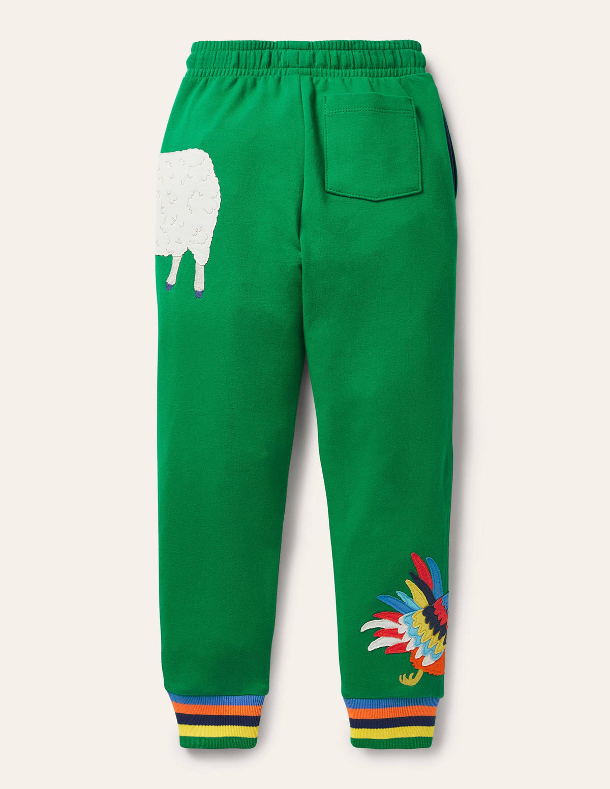 Cockrel Appliqué Joggers-Green Pepper Animals-2