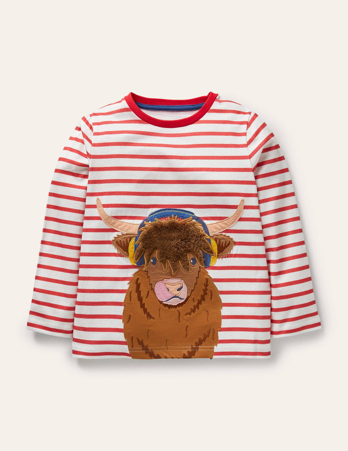 Farm Animal Appliqué T-shirt-Strawberry Tart Red Cow - Image 1