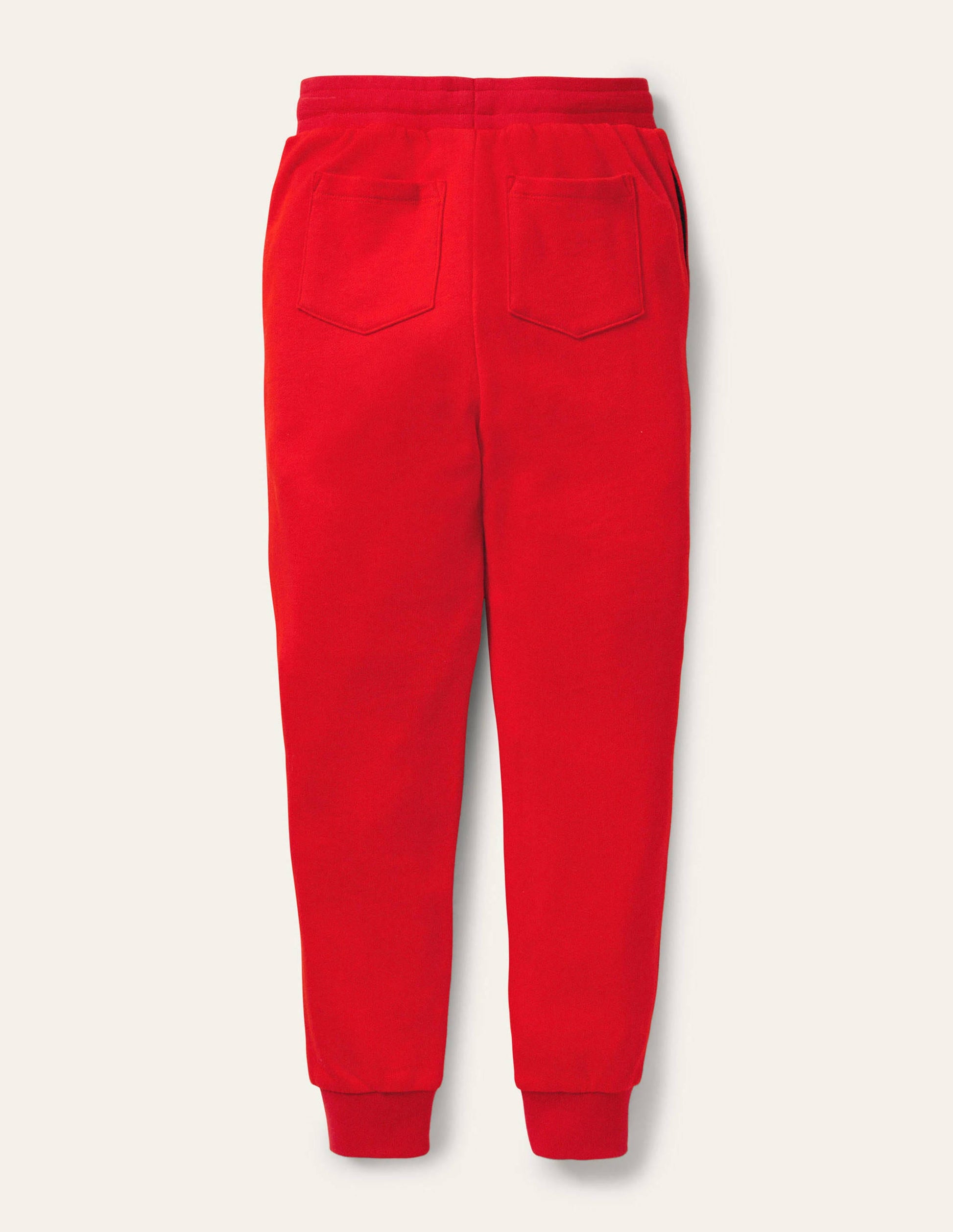 Appliqué Knee Joggers-Fire Red Space-2