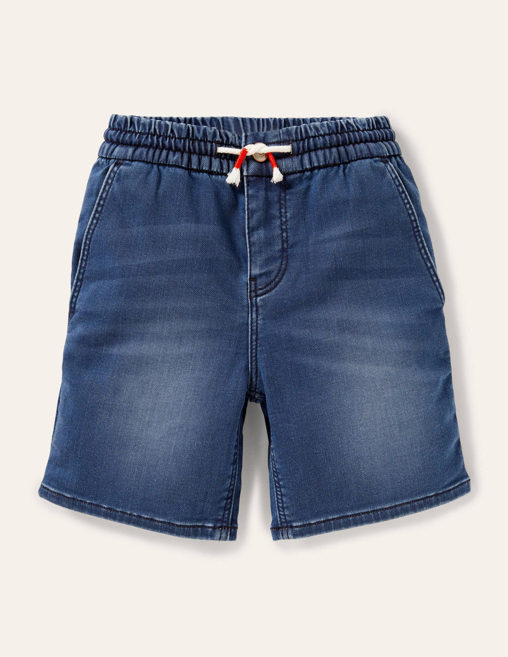 Jersey Denim Shorts-Mid Vintage-1
