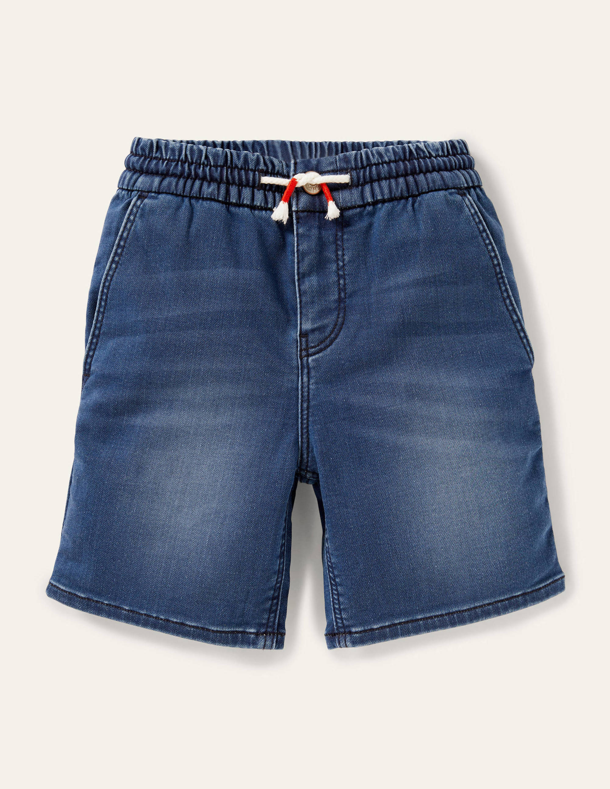 Jersey Denim Shorts-Mid Vintage - Image 1