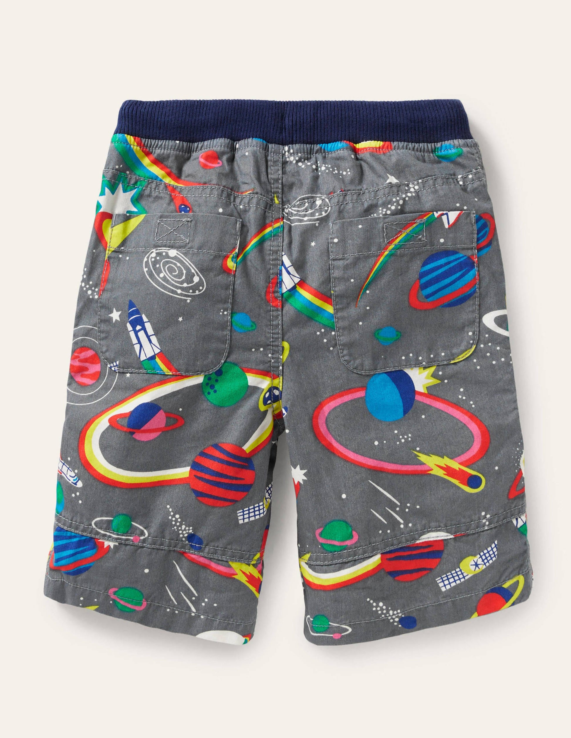 Adventure Shorts-Cobble Grey Rainbow Space-2