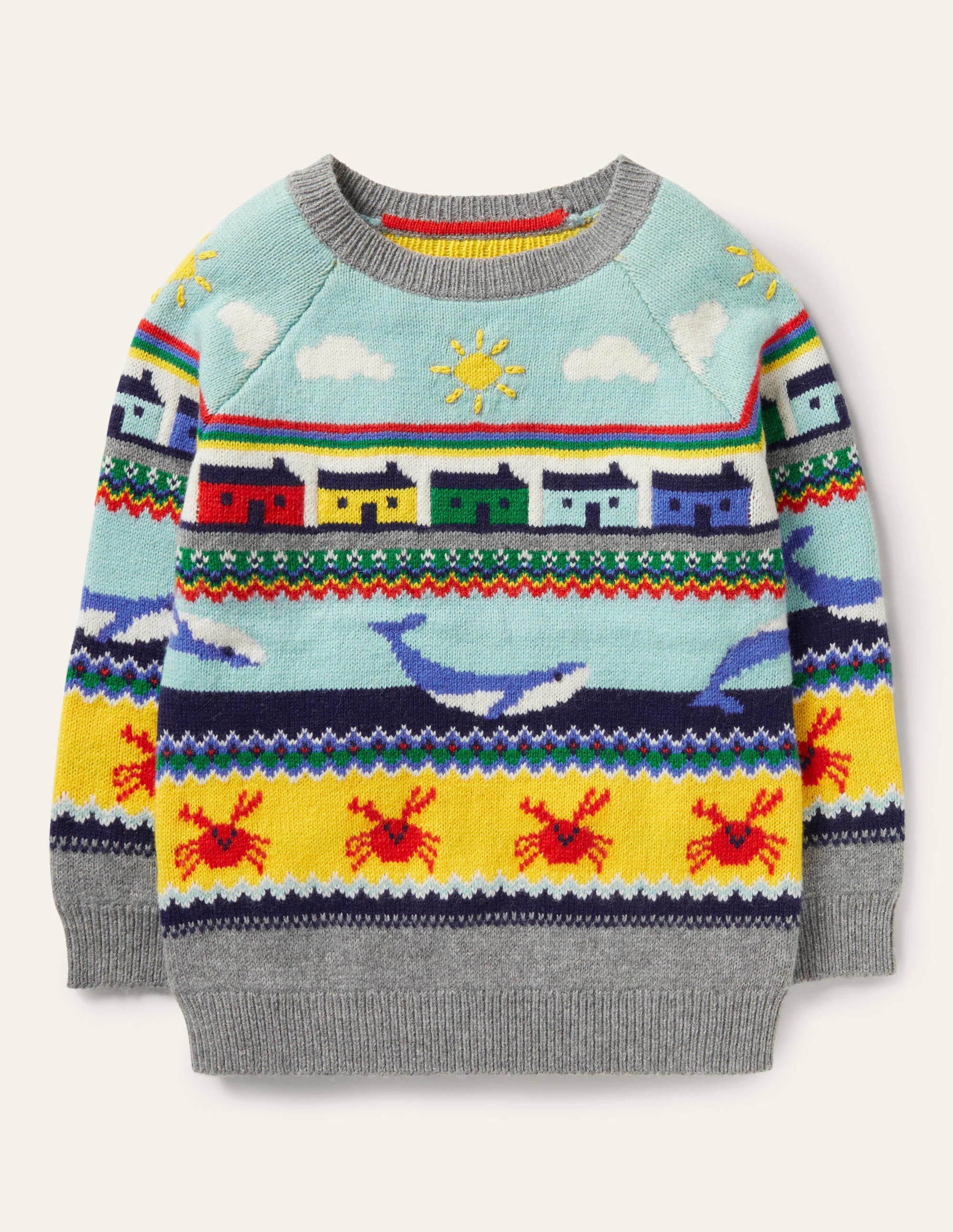 Seaside Fair Isle Jumper-Whales Fair Isle - Image 1