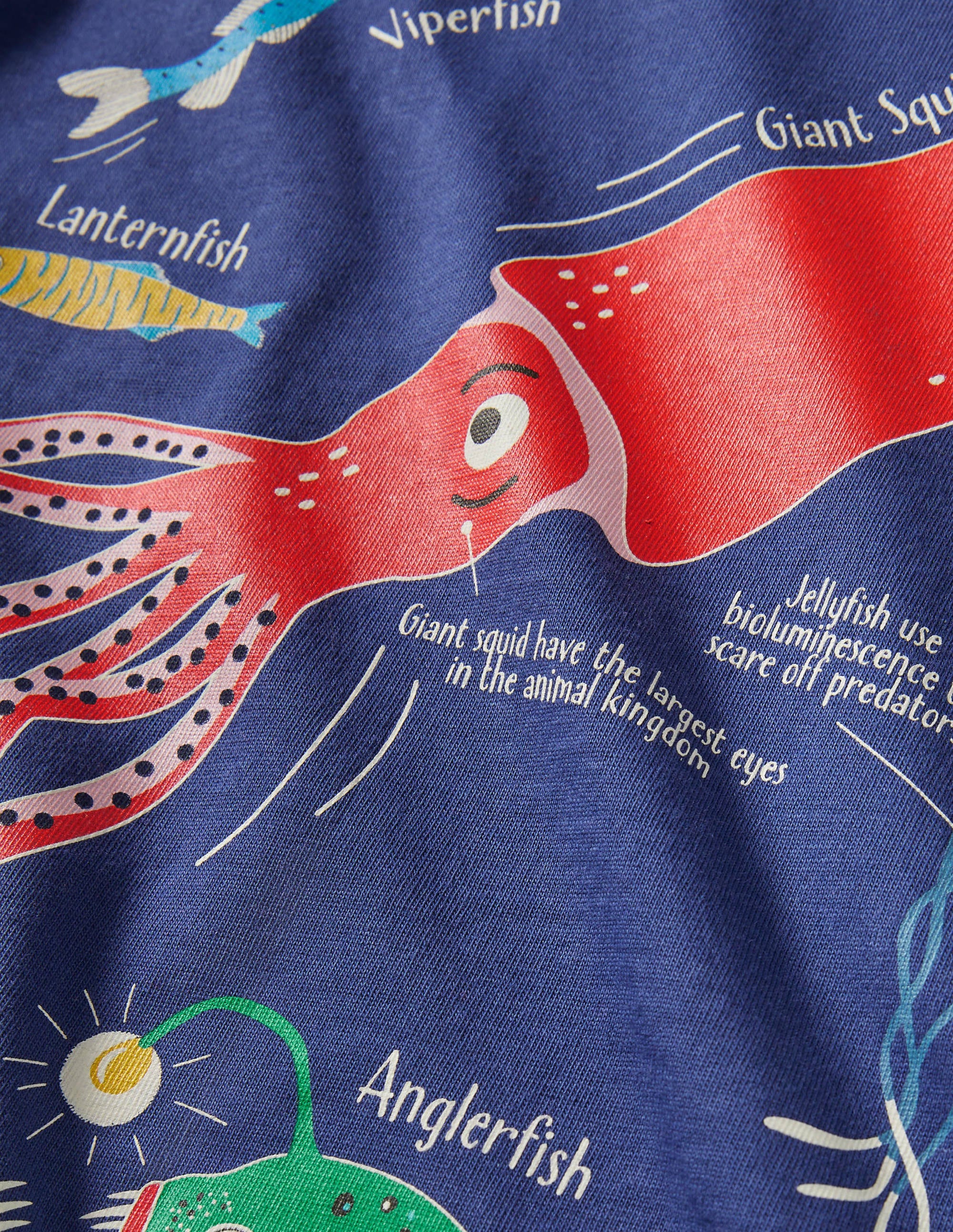 Blue Sea Creatures Glow-in-the-Dark T-Shirt-Starboard Blue Creatures - Image 3