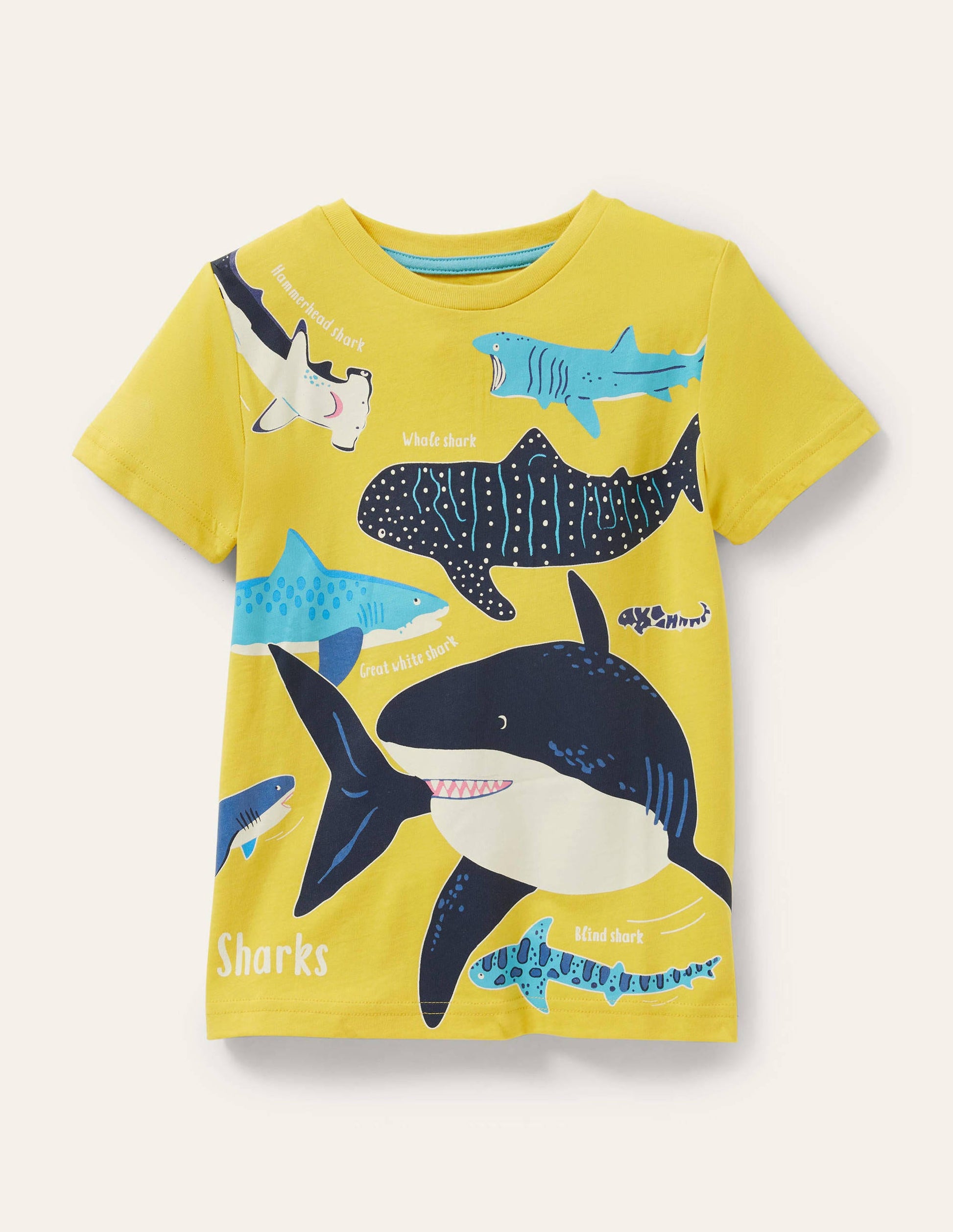 Yellow Shark Glow-in-the-Dark Sea T-Shirt-Sweetcorn Yellow Sharks-1