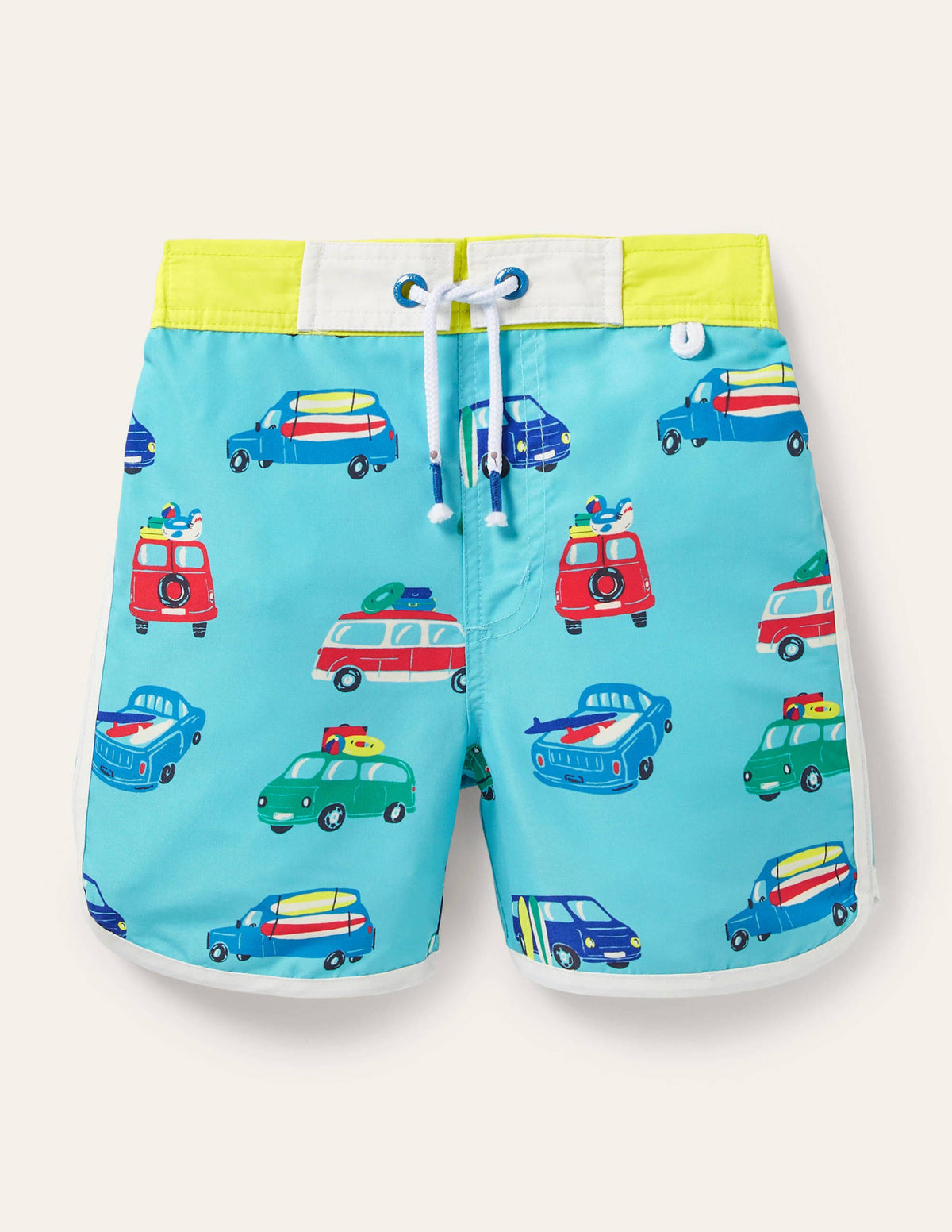 Surf Shorts-Aqua Blue Surf Vans - Image 1