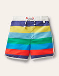 Surf Shorts-Rainbow Stripe