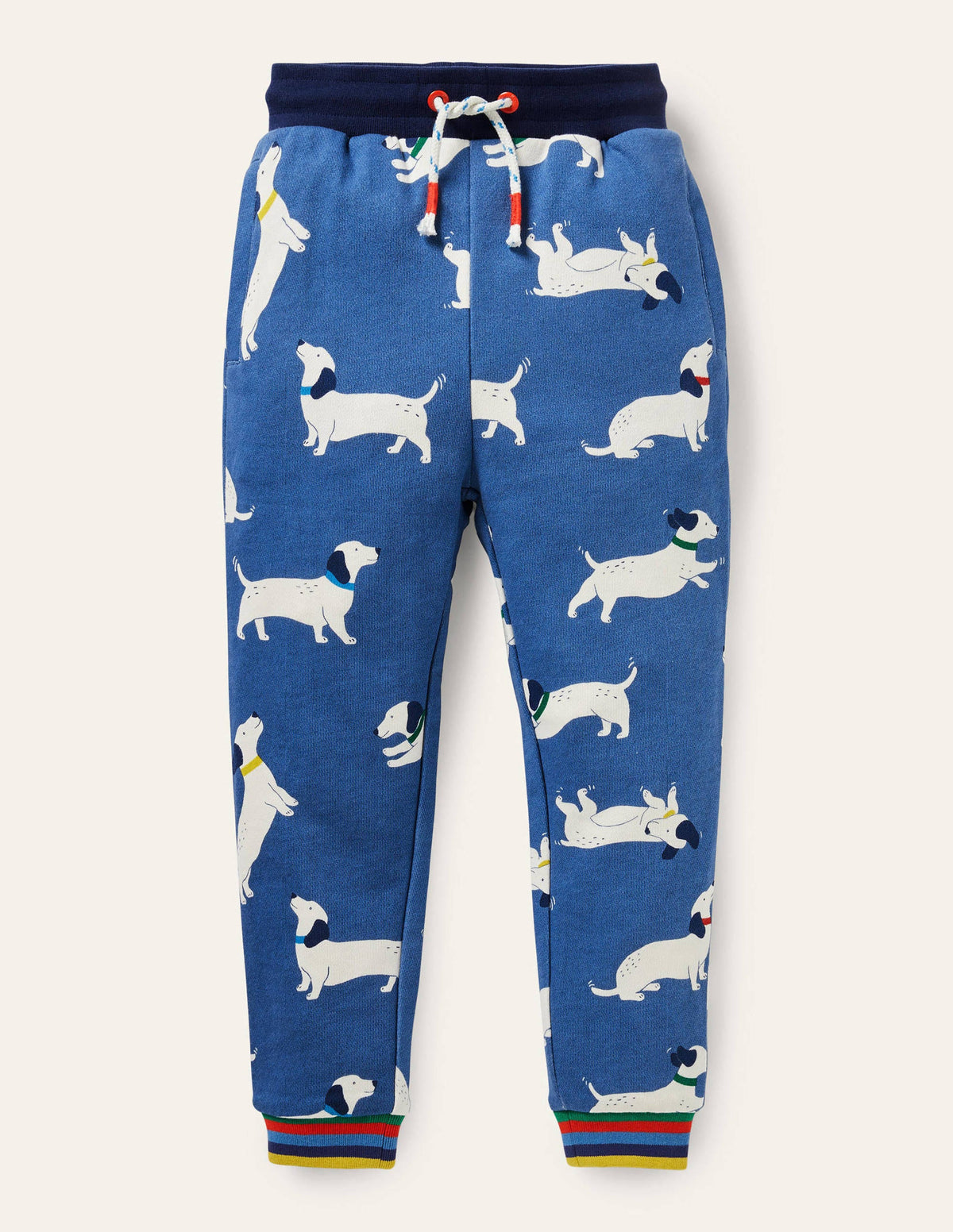 Printed Joggers-Venice Blue Sausage Dogs-1