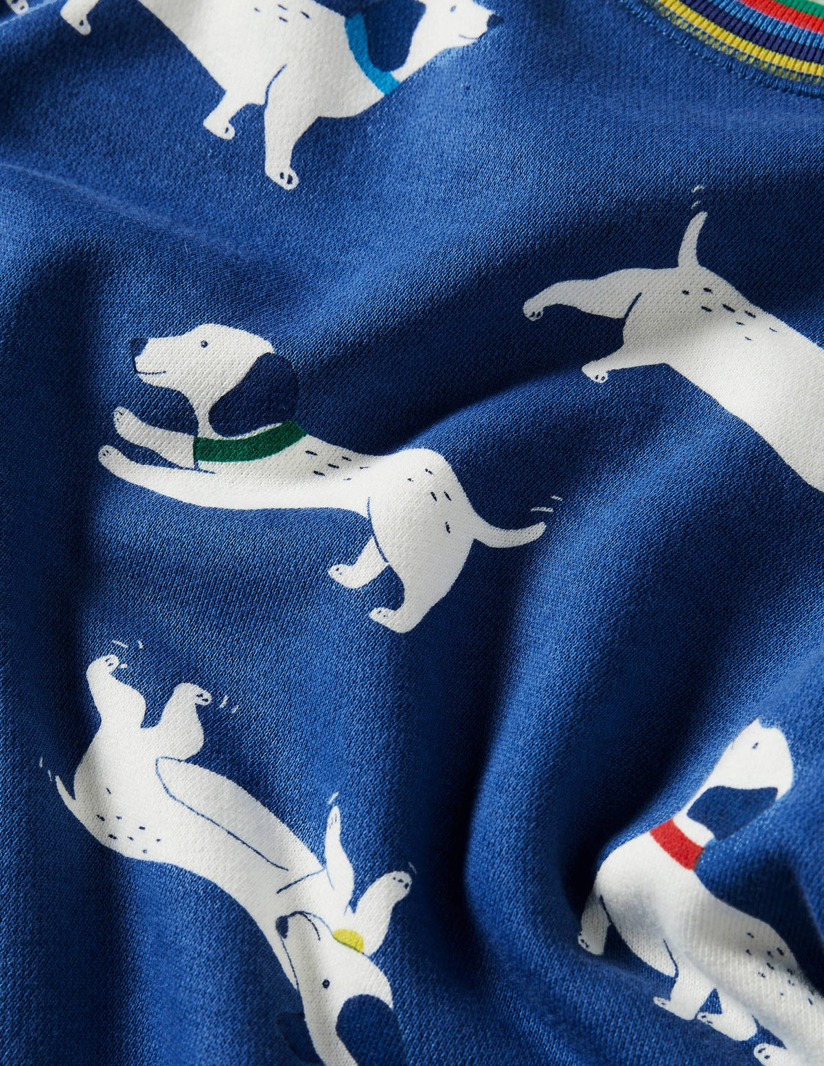 Printed Joggers-Venice Blue Sausage Dogs-3