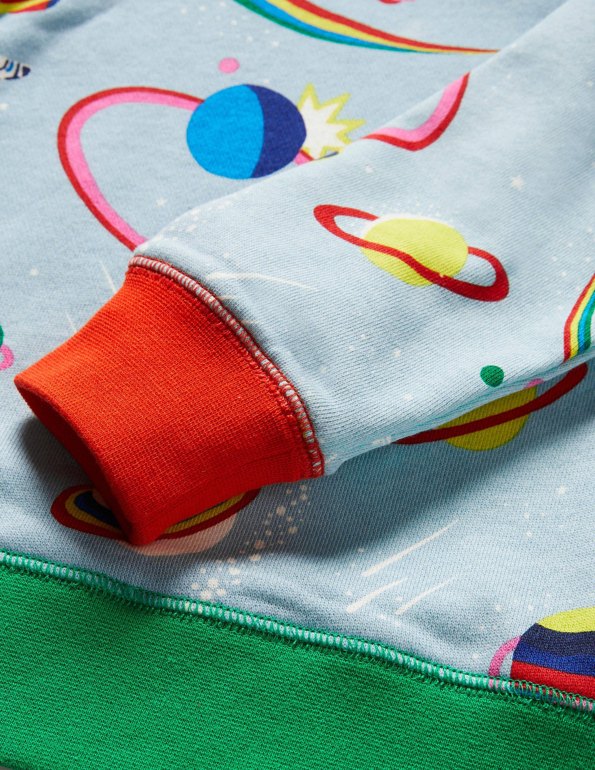 Printed Sweatshirt-Mineral Blue Rainbow Space - Image 3