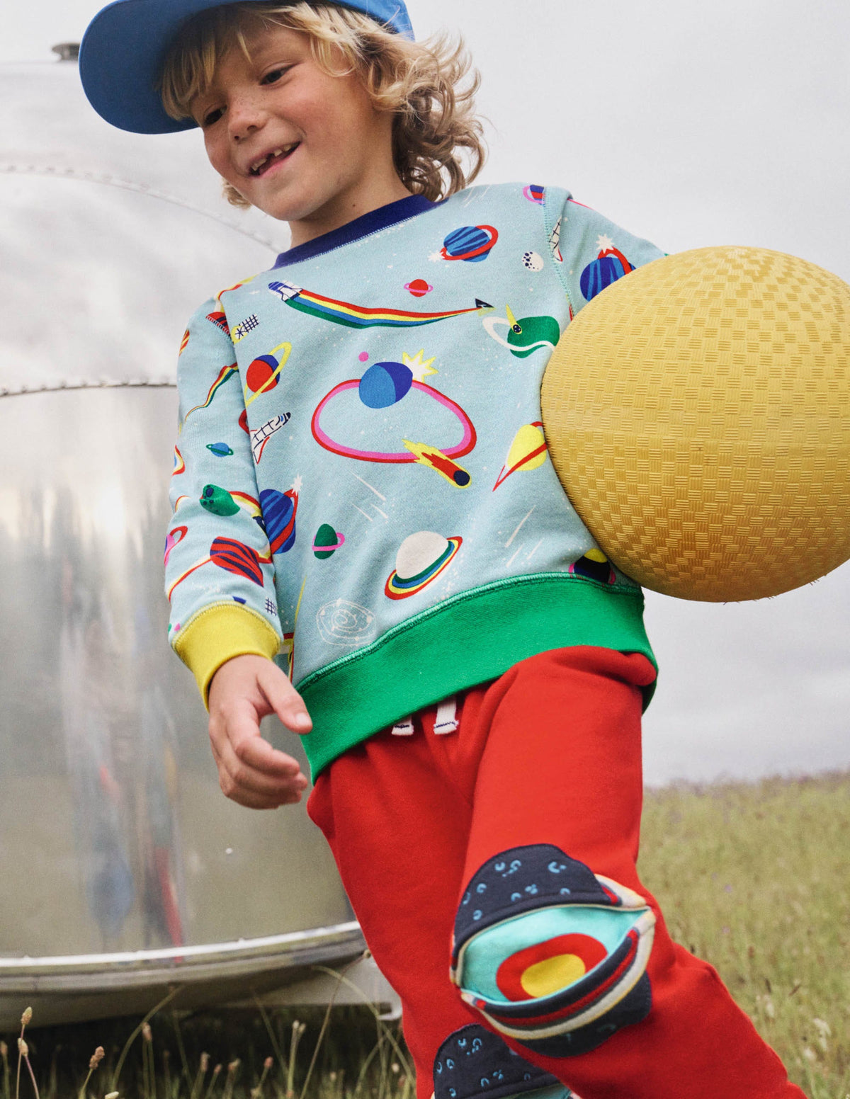 Printed Sweatshirt-Mineral Blue Rainbow Space-4