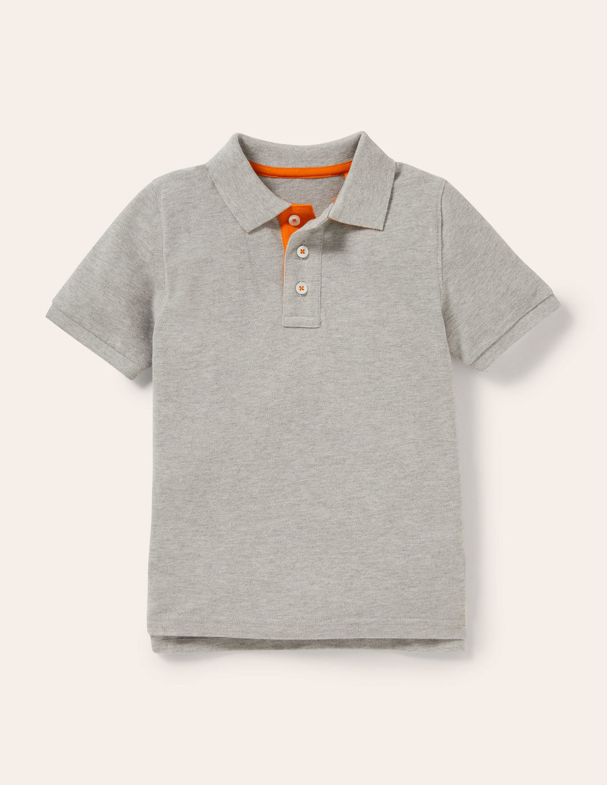 Piqué Polo Shirt-Grey Marl-1