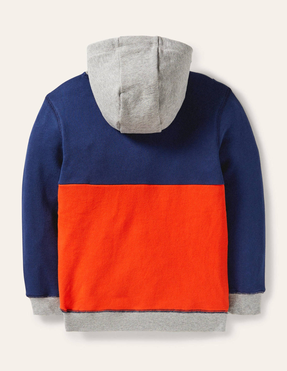 Colourblock Half-zip Hoodie-Starboard Blue-2
