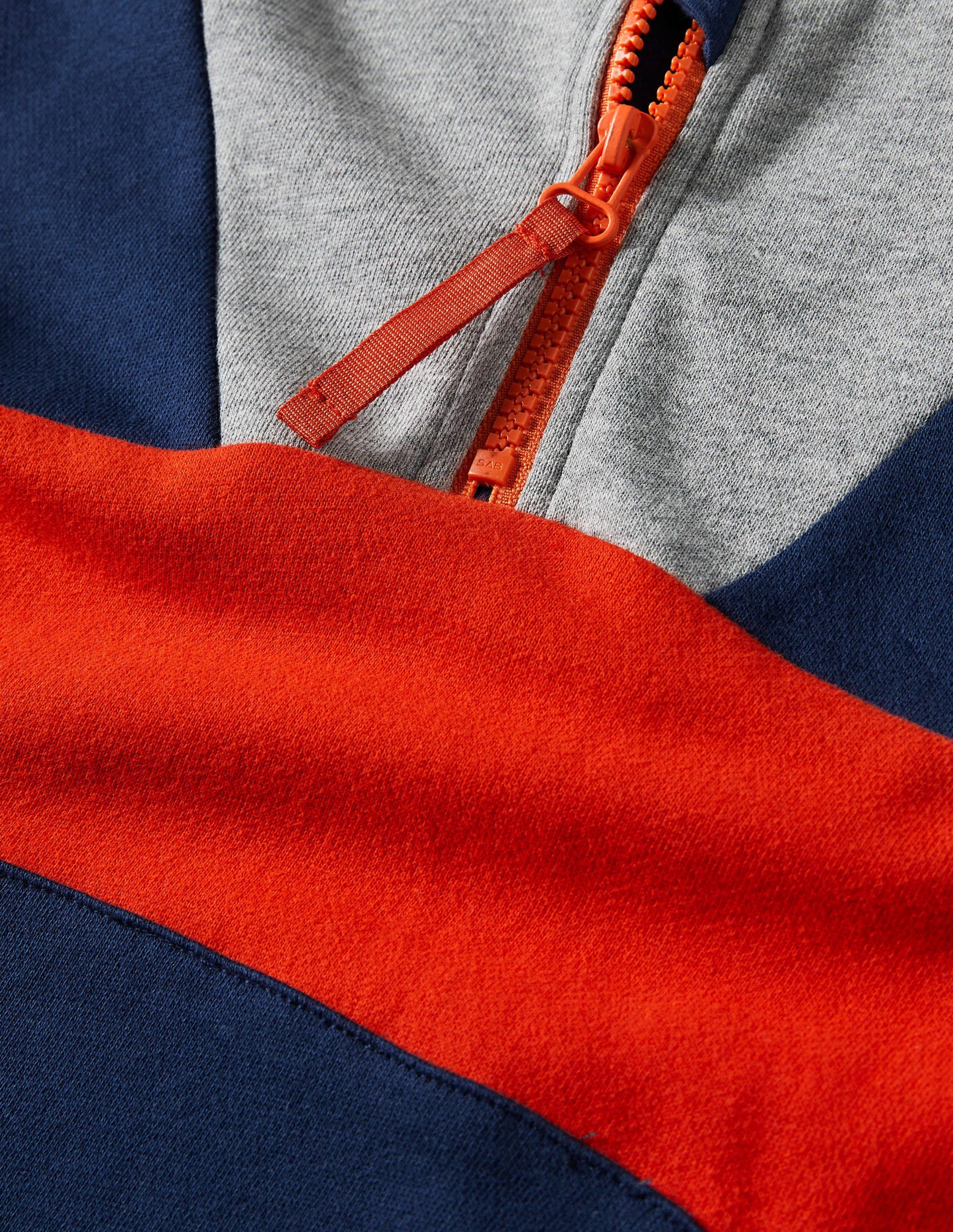 Colourblock Half-zip Hoodie-Starboard Blue - Image 3