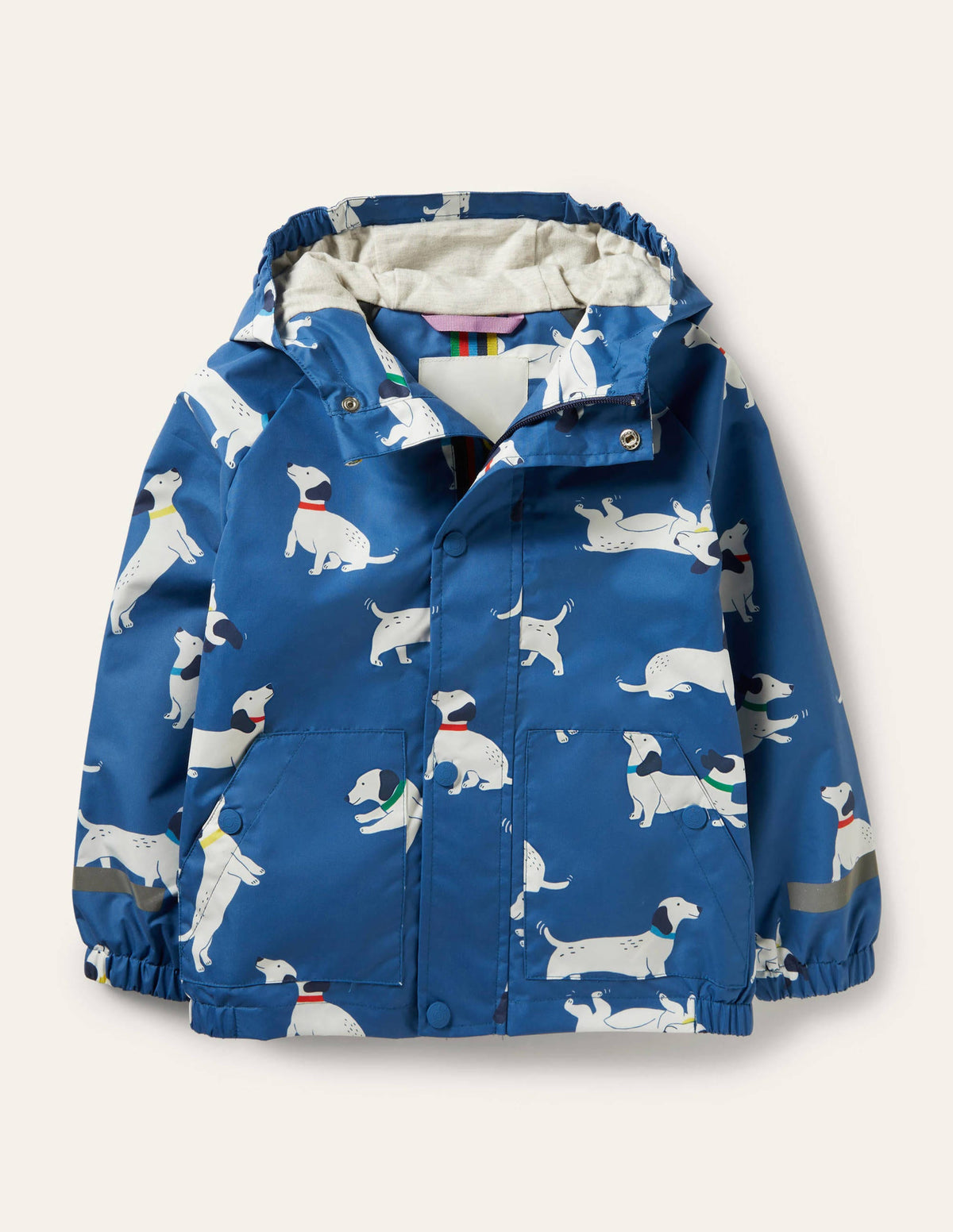 Waterproof Rain Jacket-Venice Blue Sausage Dogs-1