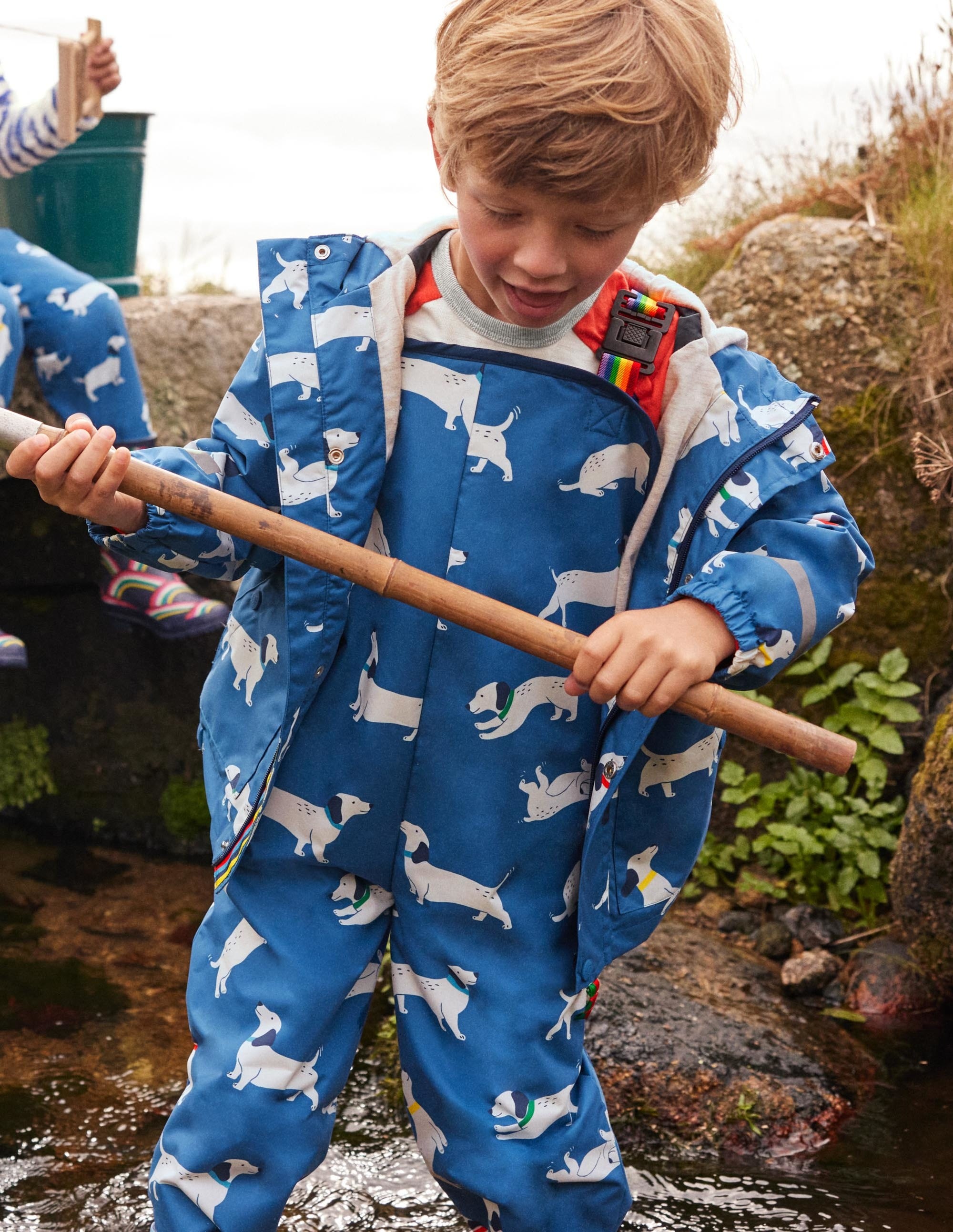 Waterproof Rain Jacket-Venice Blue Sausage Dogs - Image 5