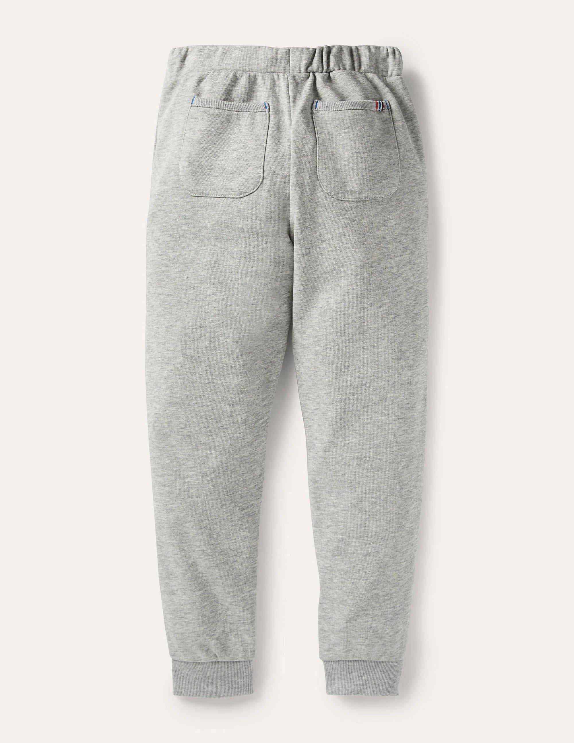 Rainbow Stripe Joggers-Grey Marl - Image 2