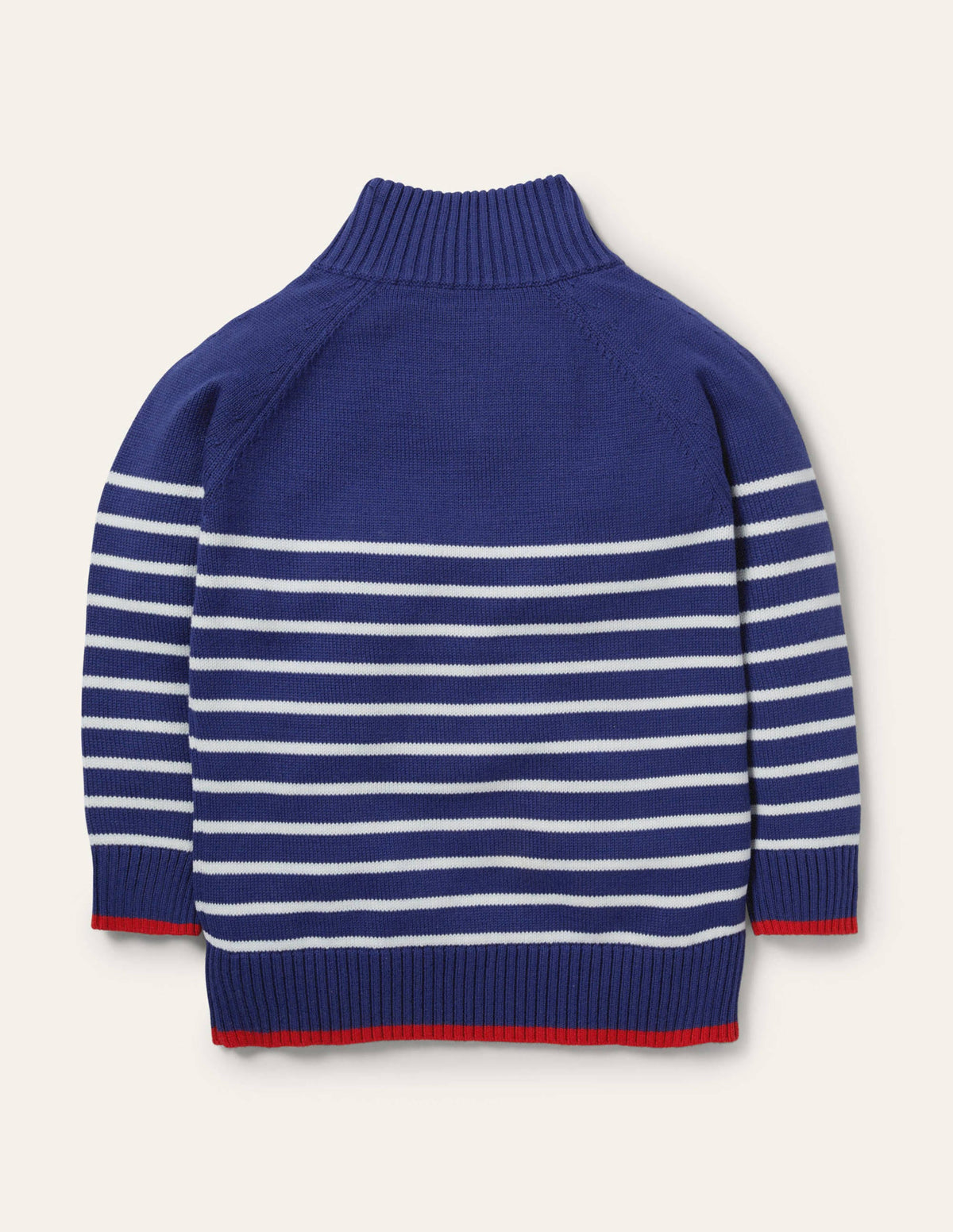 Lightweight Half-Zip Jumper-Starboard Blue/Ivory - Image 2