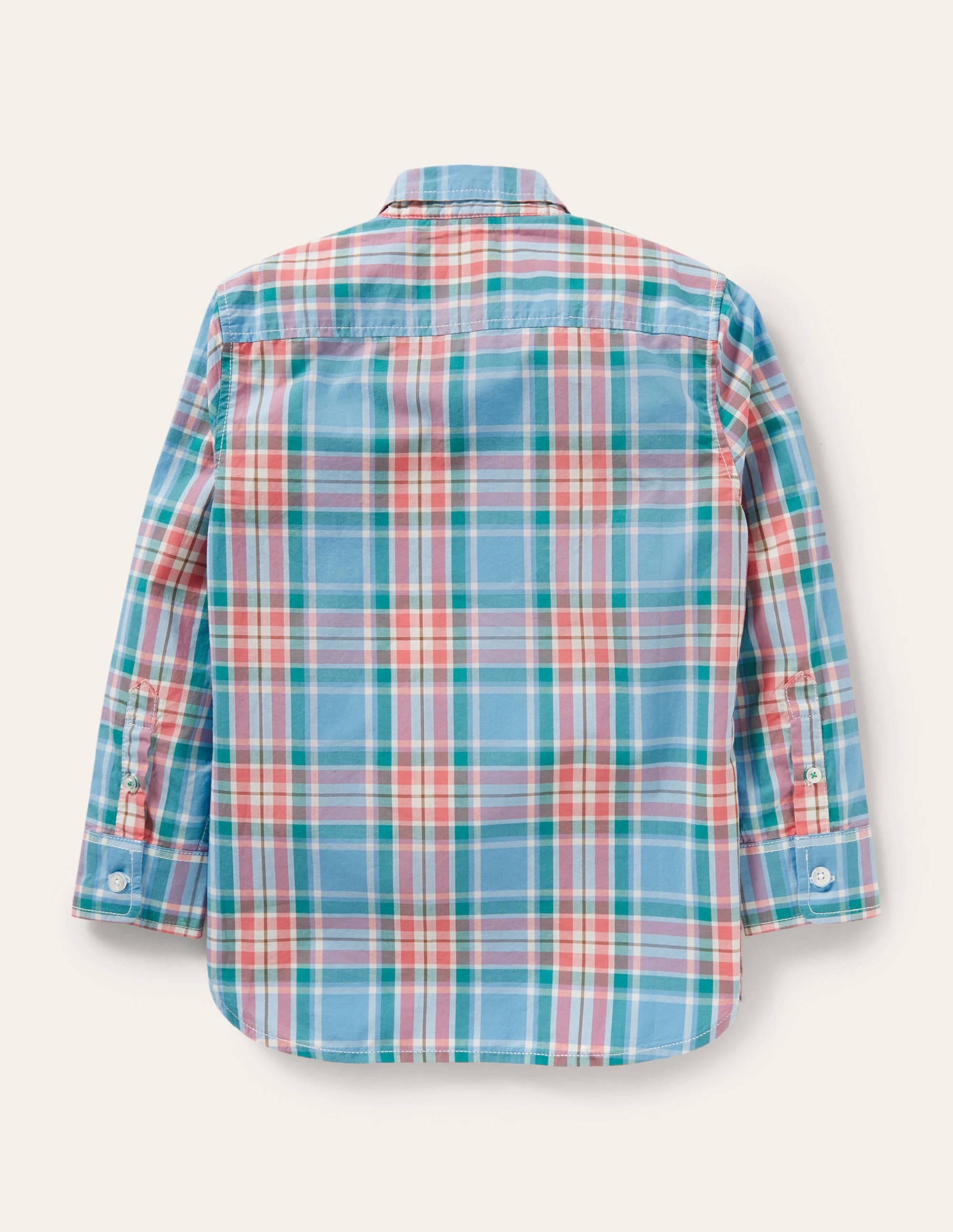 Casual Laundered Shirt-Bright Bluebell/Sardinia Check - Image 2