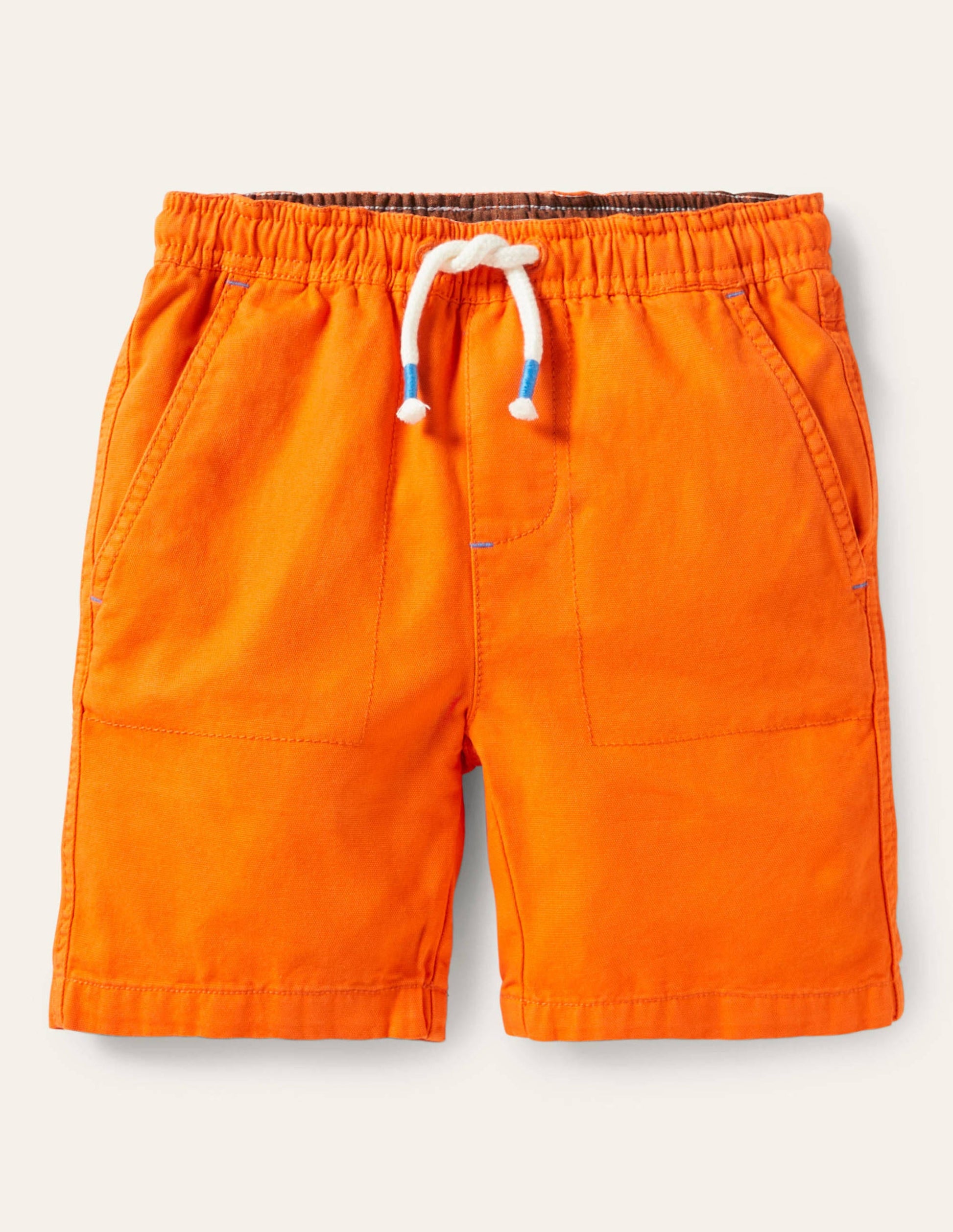 Pull-on Drawstring Shorts-Mandarin Orange-1