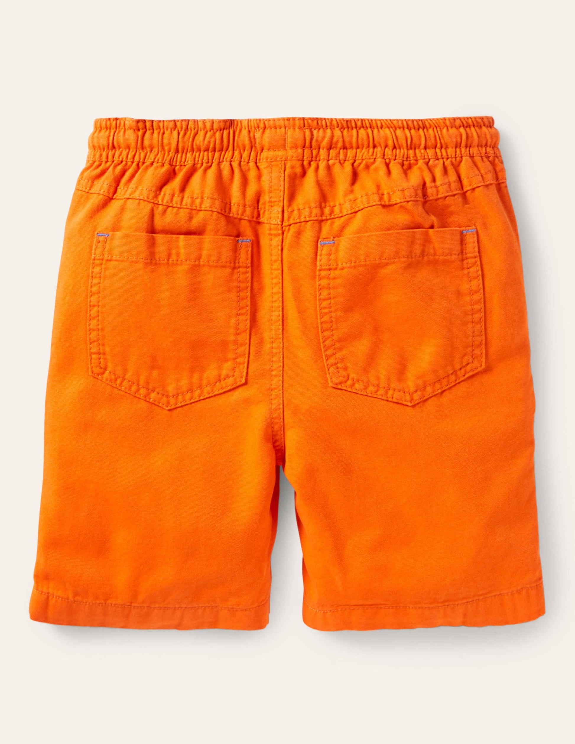 Pull-on Drawstring Shorts-Mandarin Orange-2