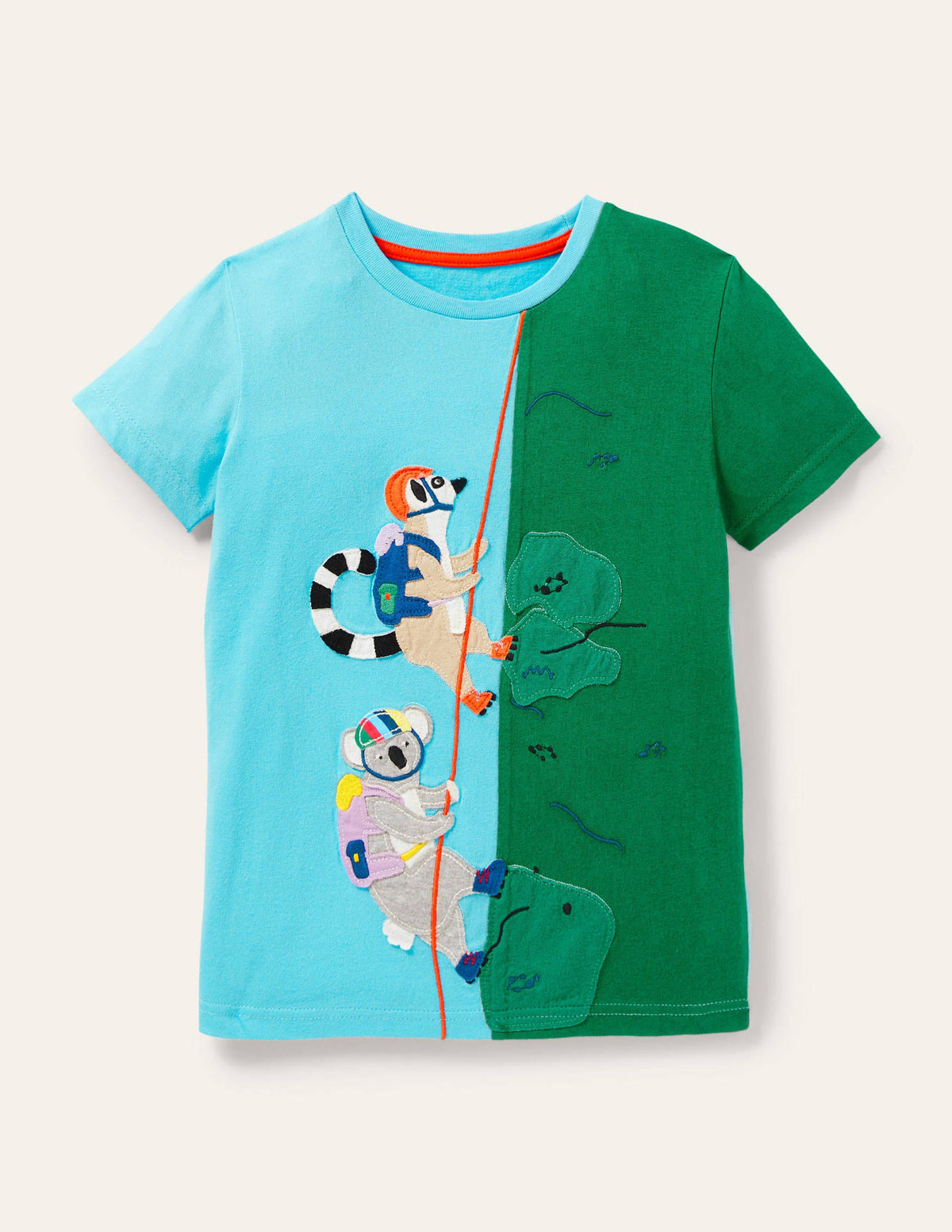 Animal Adventure T-shirt-Aqua Blue Lemurs - Image 1