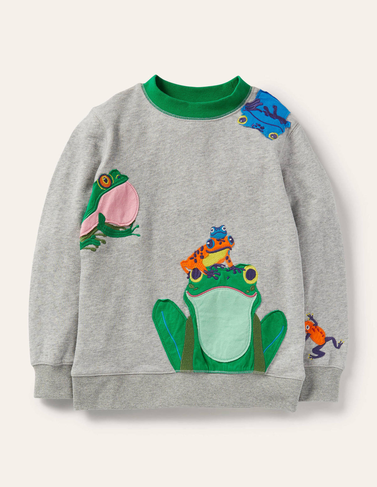 Front & Back Sweatshirt-Grey Marl Frog - Image 1
