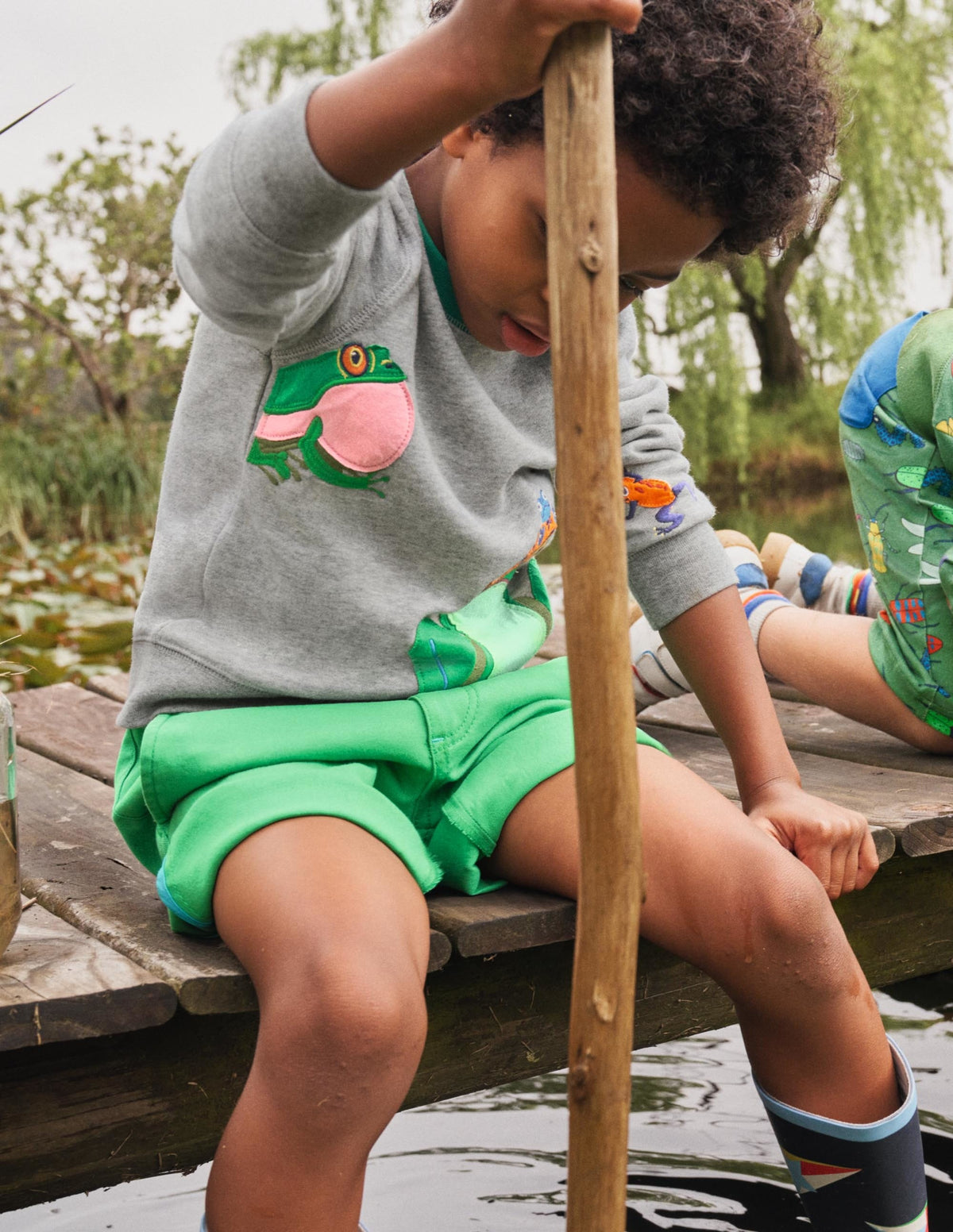 Front & Back Sweatshirt-Grey Marl Frog-4