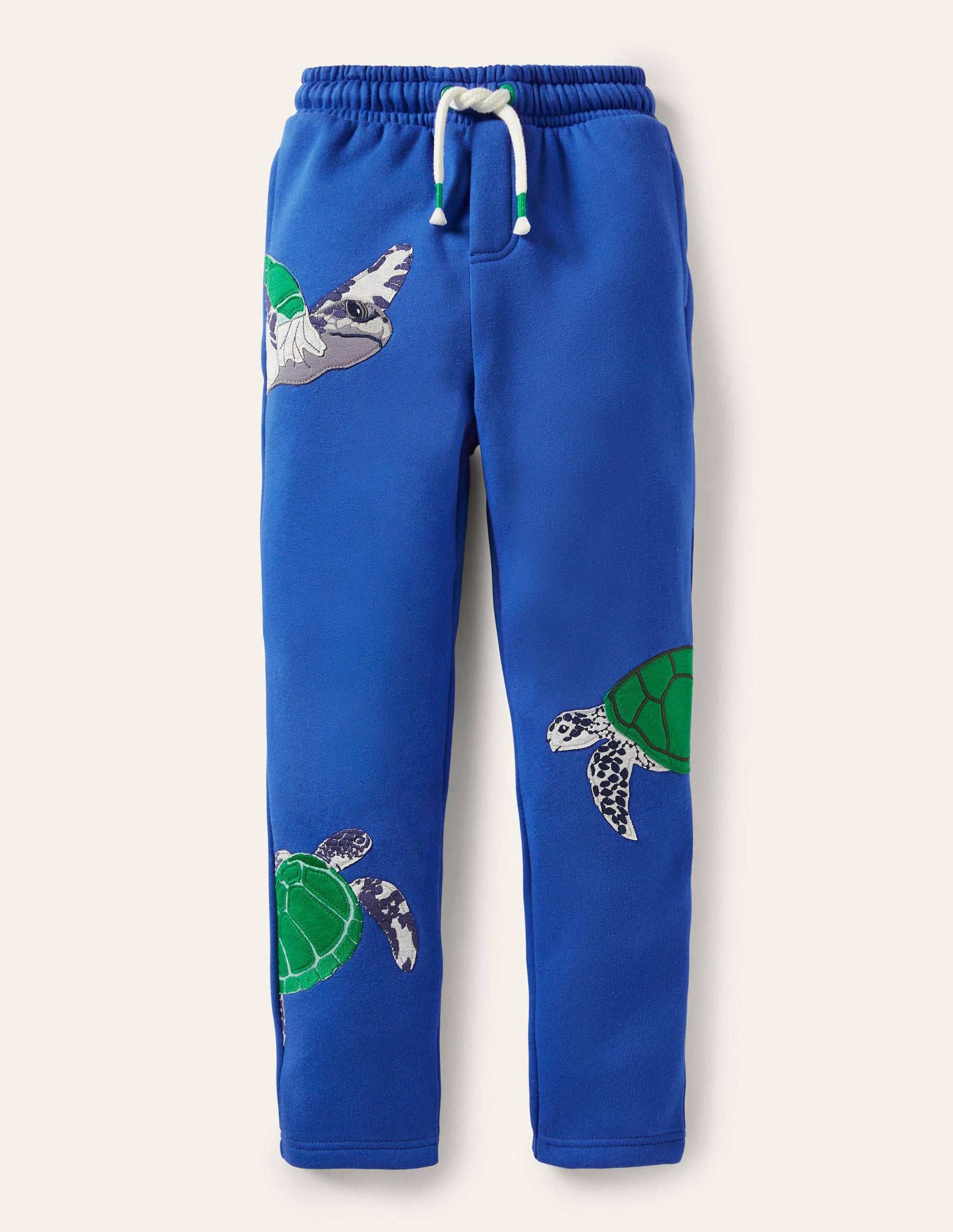 Turtle Appliqué Joggers-Brilliant Blue Turtles-1