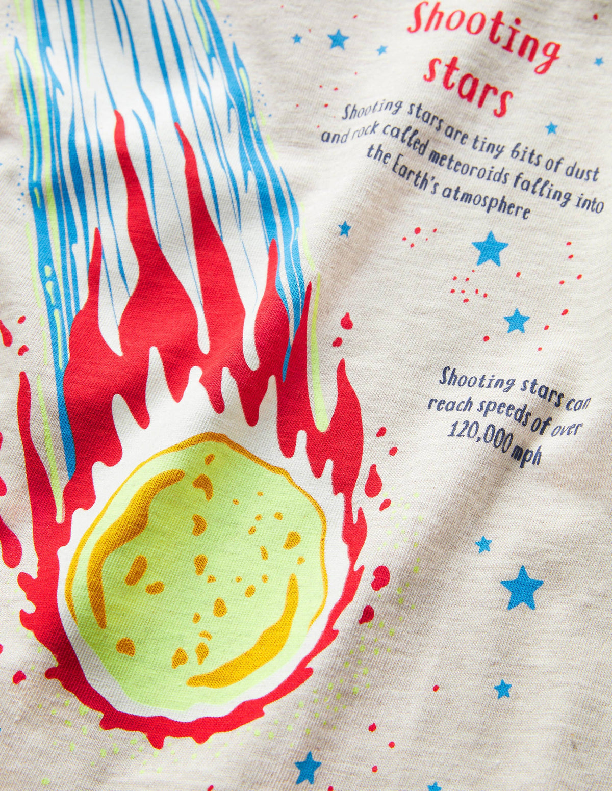 Glowing Educational T-shirt-Ivory Shooting Stars-3