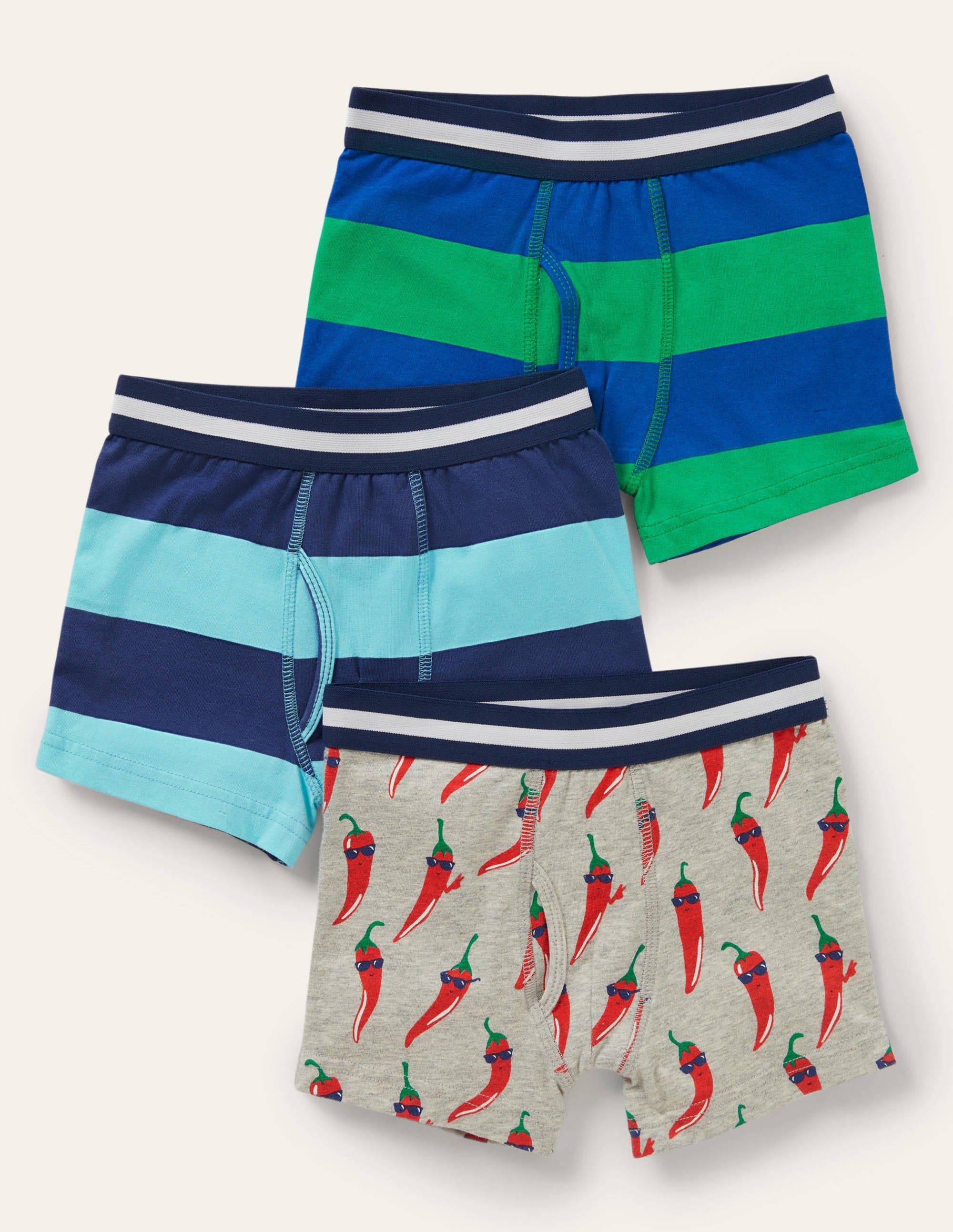 Jersey Boxers 3 Pack-Multi Chillies - Image 1