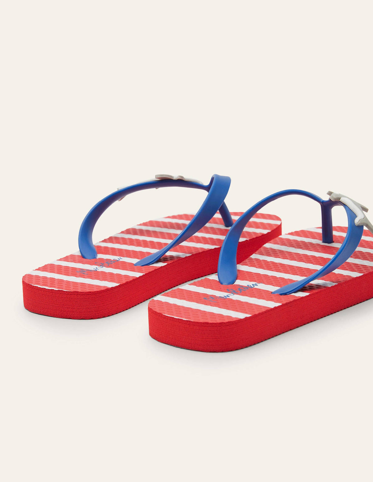 Red Shark Flip Flops-Red/Ivory Sharks - Image 3