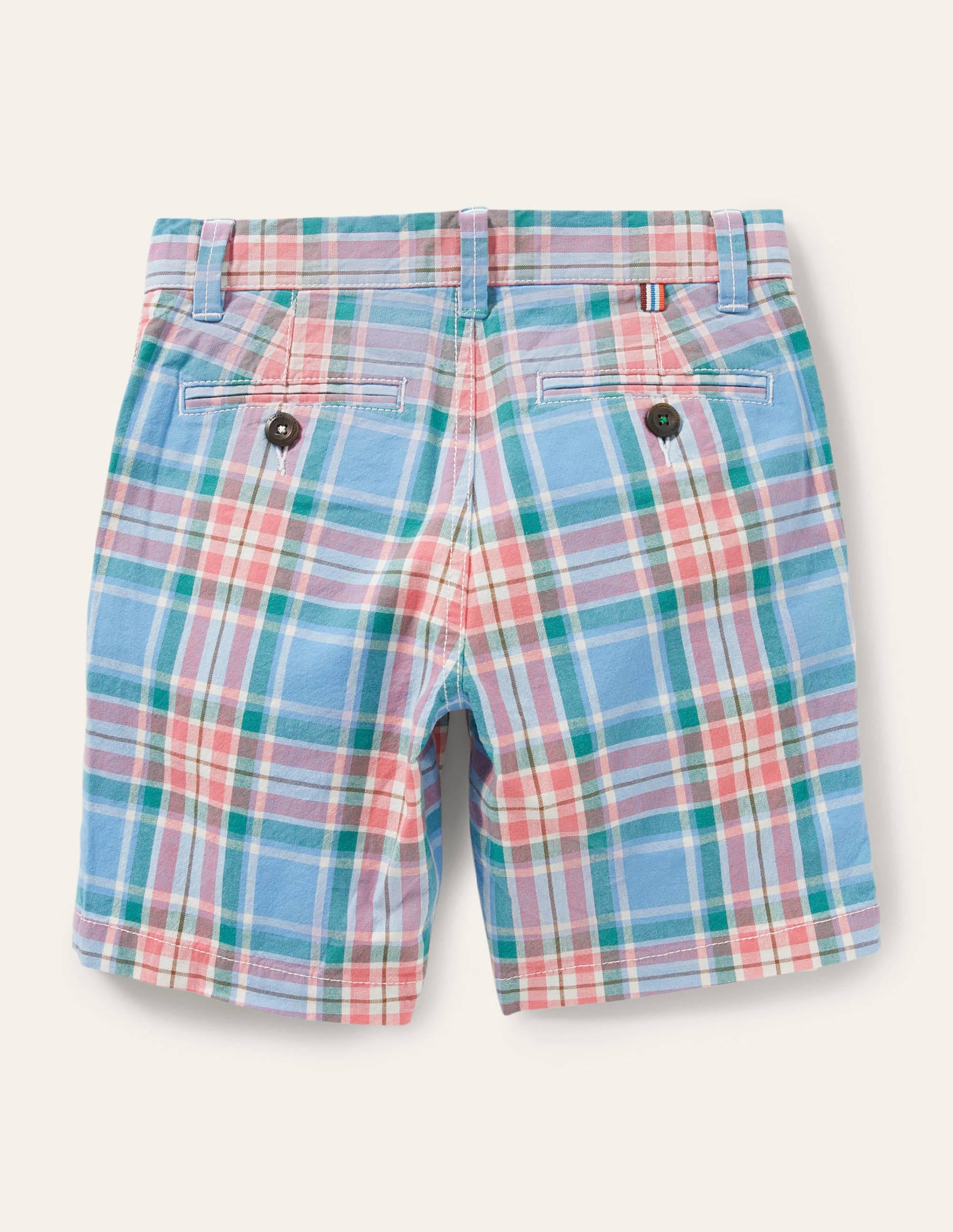 Chino Shorts-Bright Bluebell Blue Check - Image 2