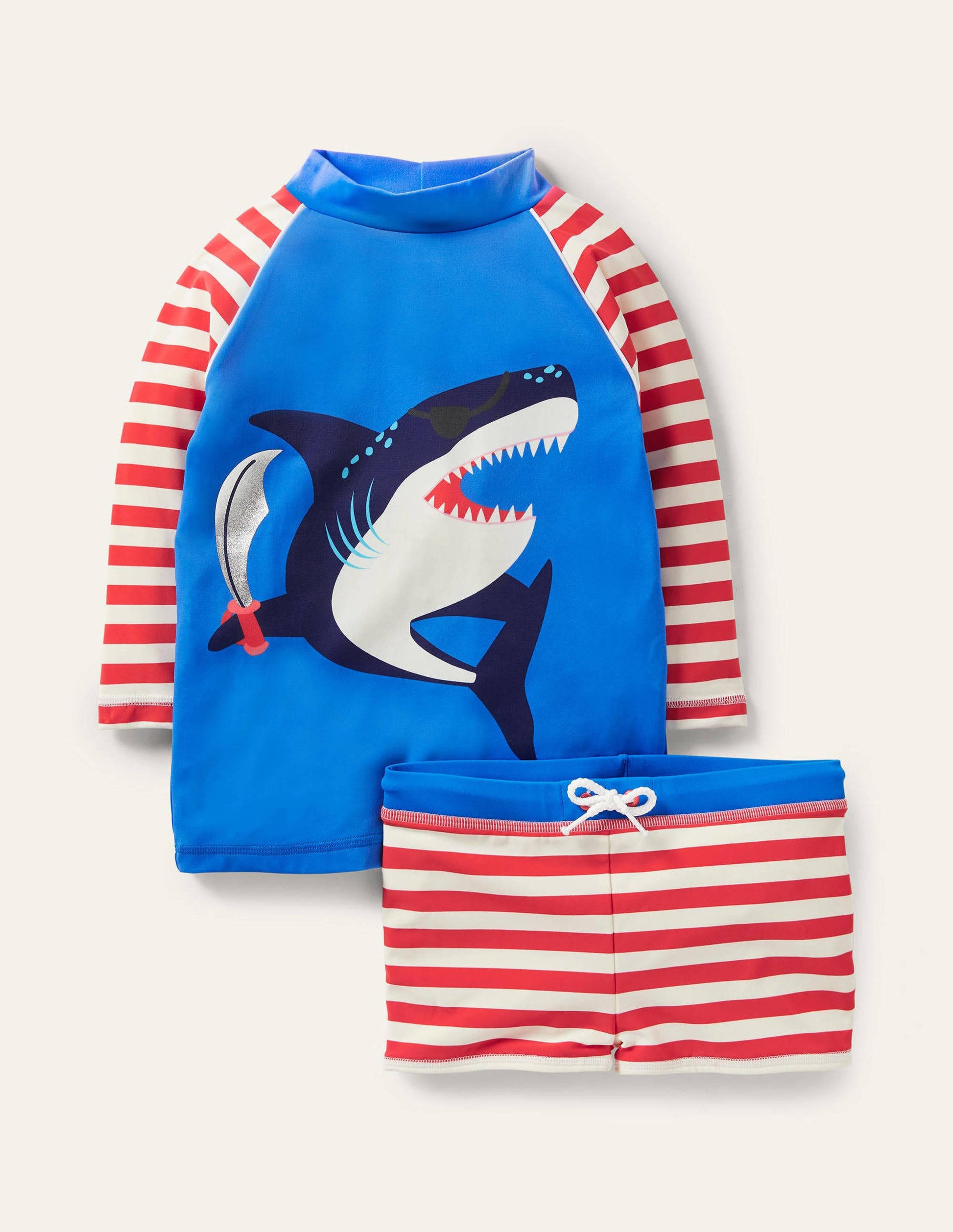 Blue Shark Surf Set-Strawberry Tart/Ivory Shark-1
