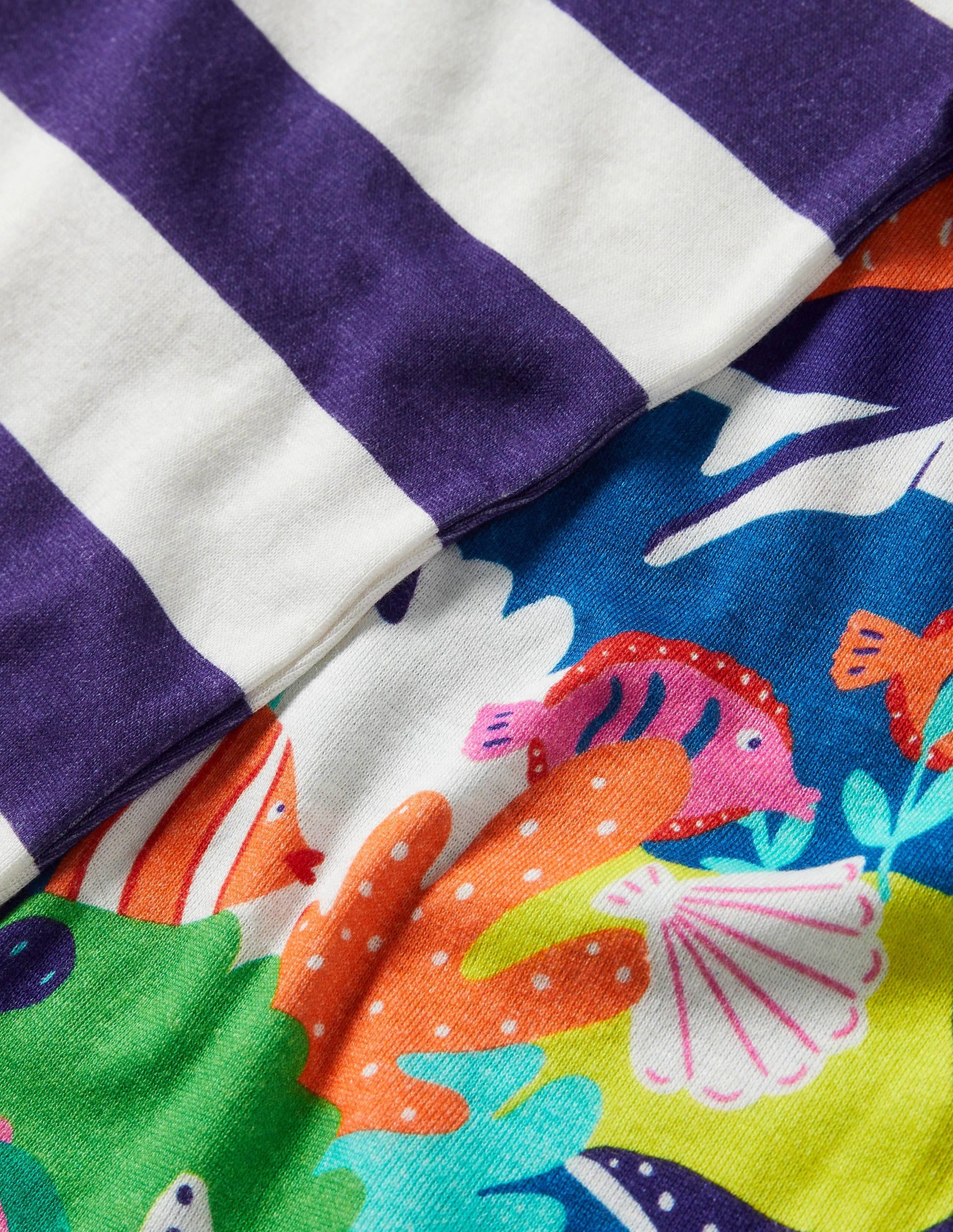 Snug Twin Pack Short Pyjamas-Multi Rainbow Reef-3