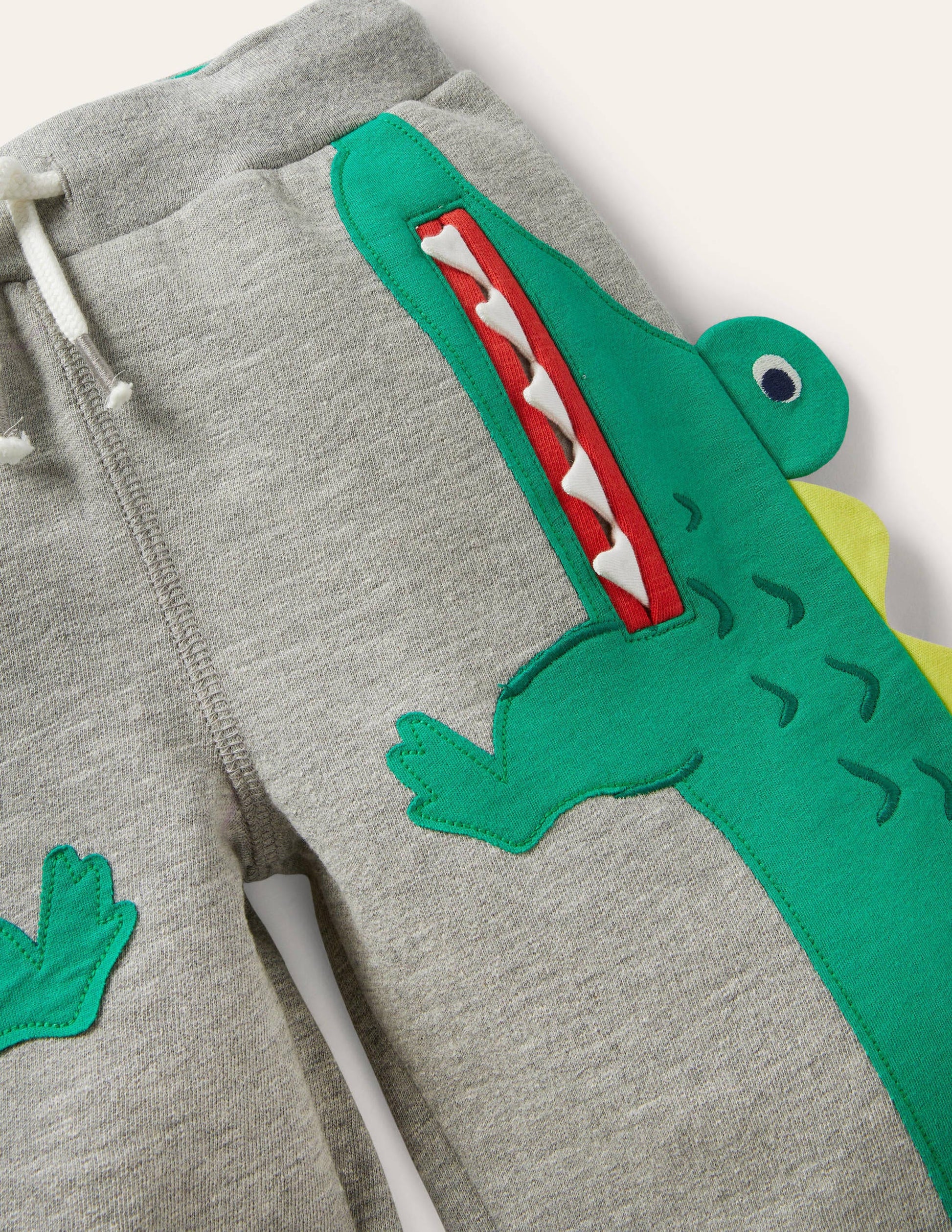 Appliqué Jersey Baggies-Grey Marl Crocodile-3