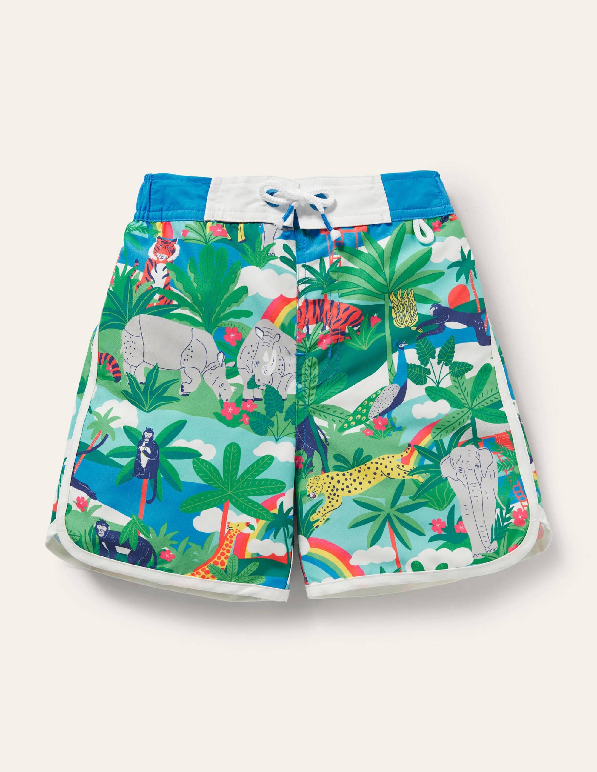Surf Shorts-Multi Swim Jungle Scene - Image 1