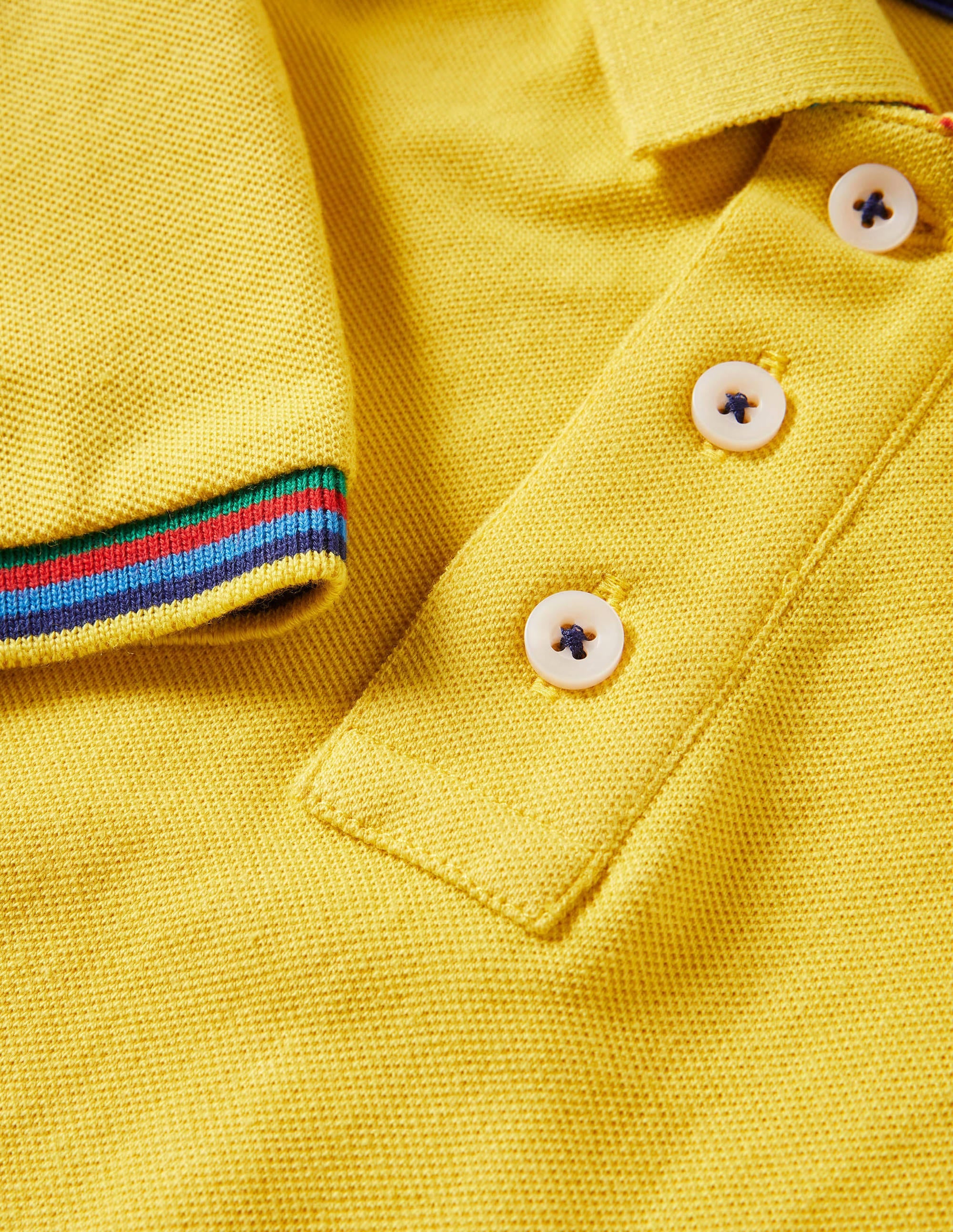 Piqué Polo Shirt-Daffodil Yellow - Image 3