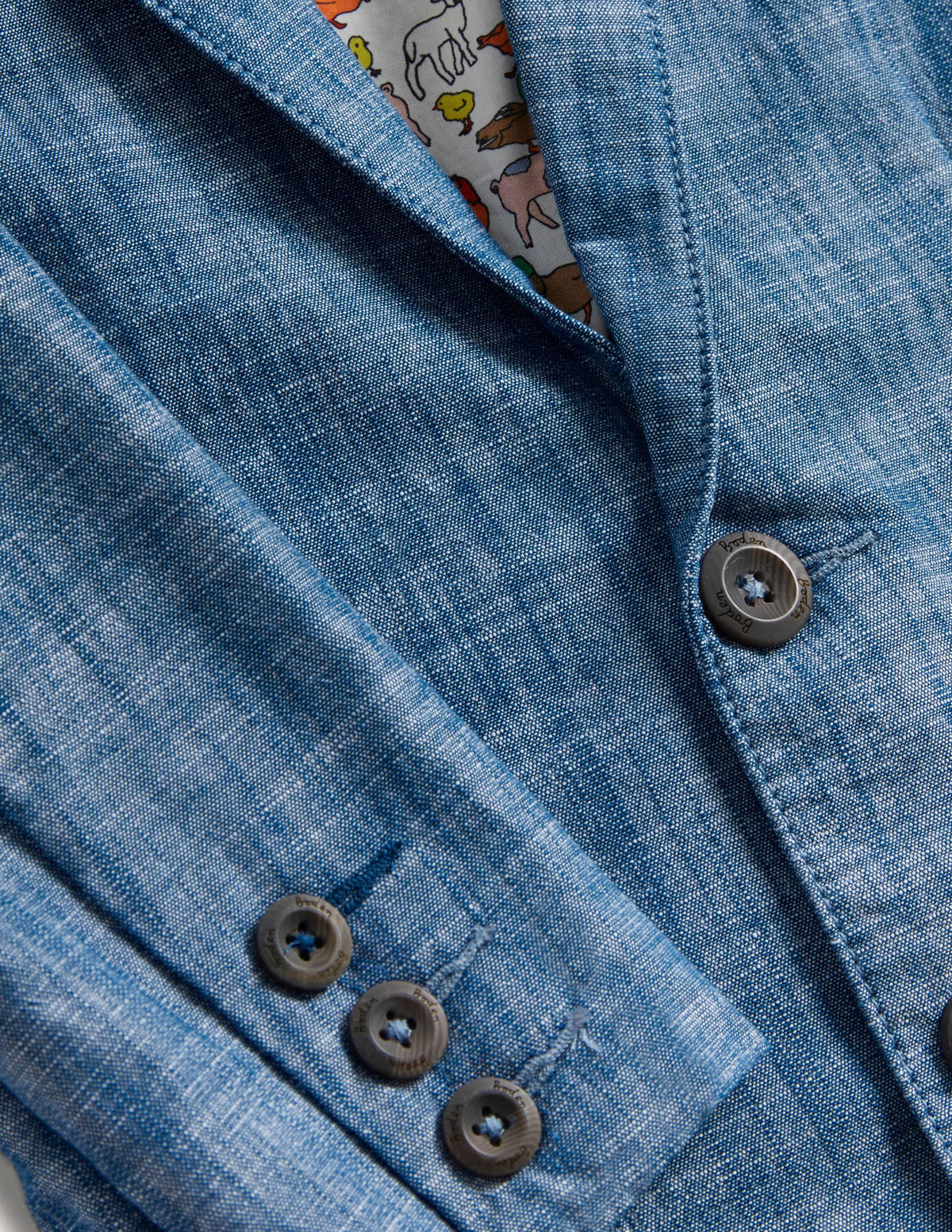 Linen Blazer-Chambray Blue-3